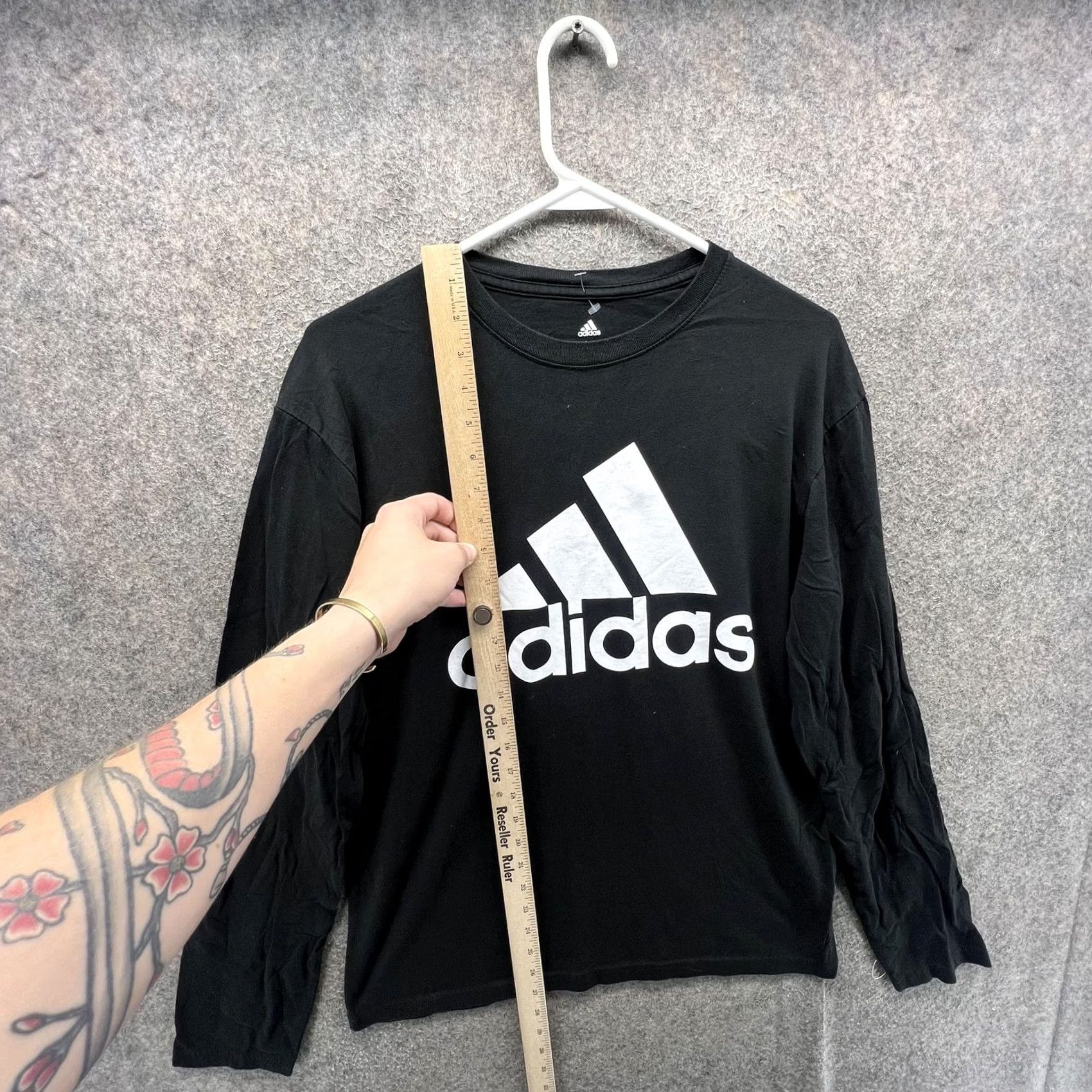 Adidas Adidas Shirt Mens M Black Long Sleeve Tee Trefoil Golf Big Logo Originals Golf Shirt Mens Long Sleeve Tee Black Size US M / EU 48-50 / 2 - 3 Thumbnail
