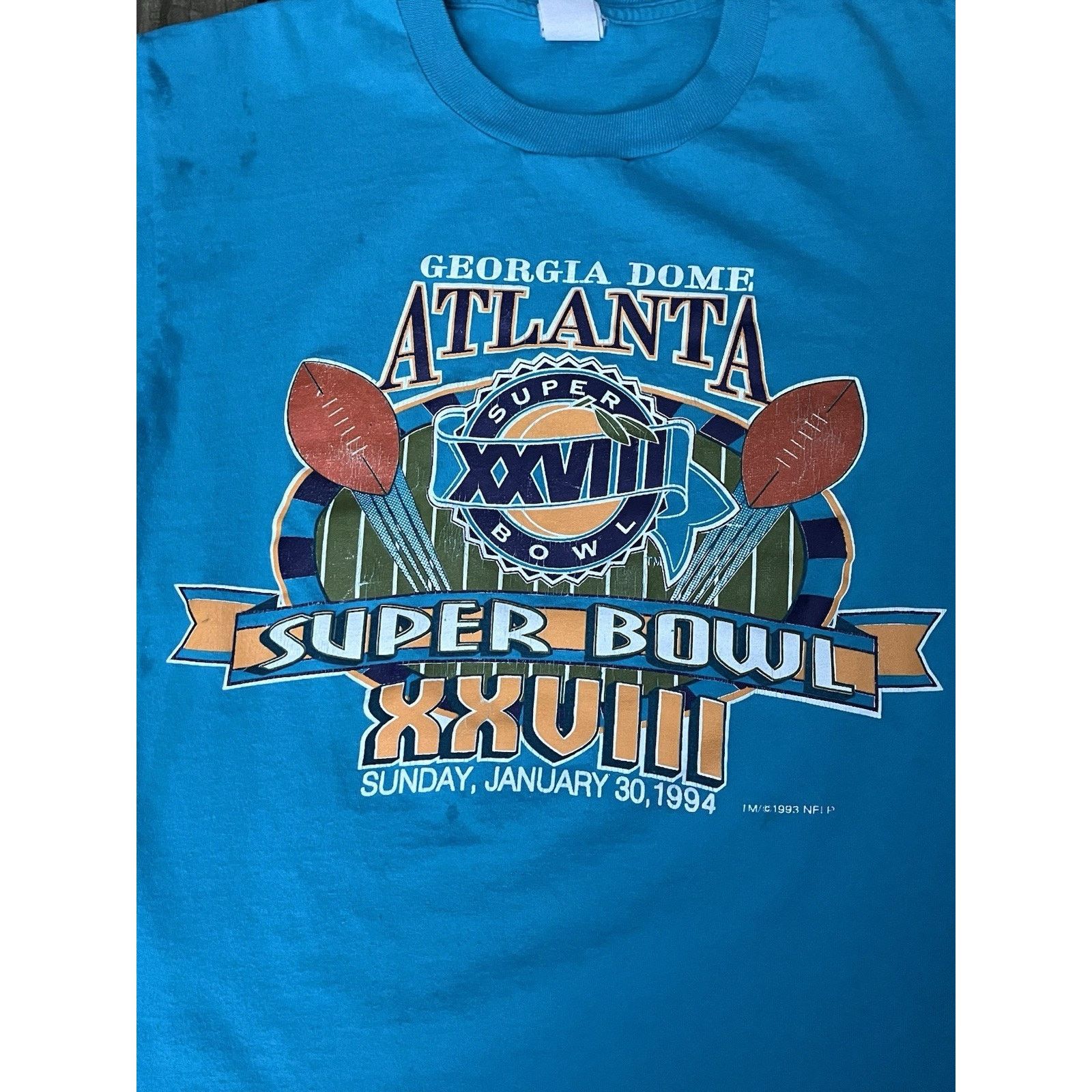 NFL 1994 SuperBowl XXVIII Georgia Dome, ATL Tshirt Single Stitch Size US M / EU 48-50 / 2 - 2 Thumbnail
