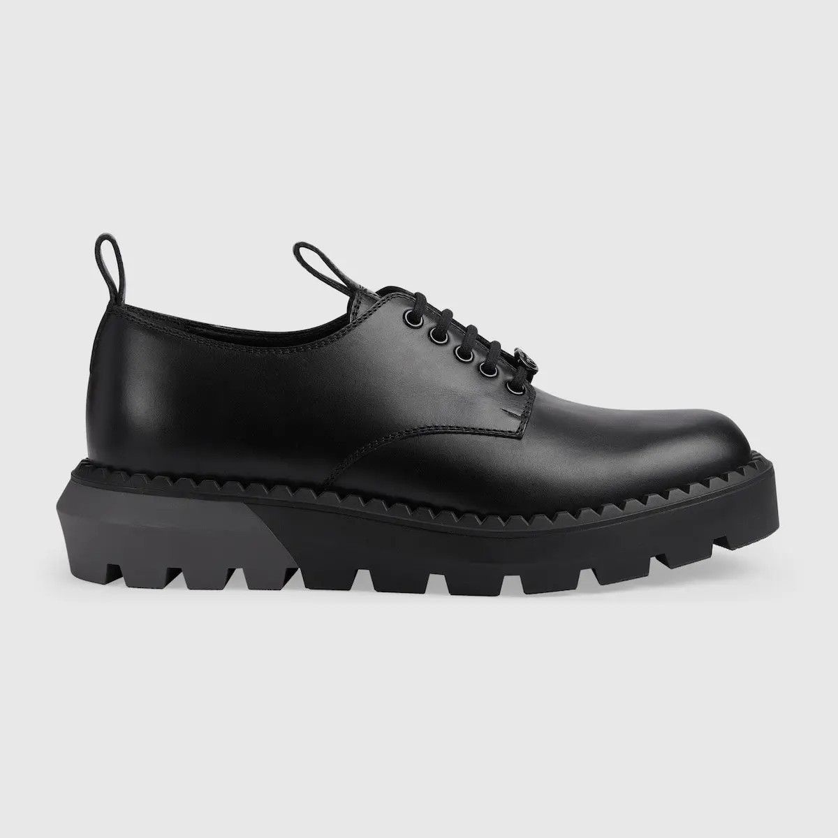 Gucci o1mt1gz0325 Interlocking G Lace-Up Shoes in Black Size US 12 / EU 45 - 1 Thumbnail