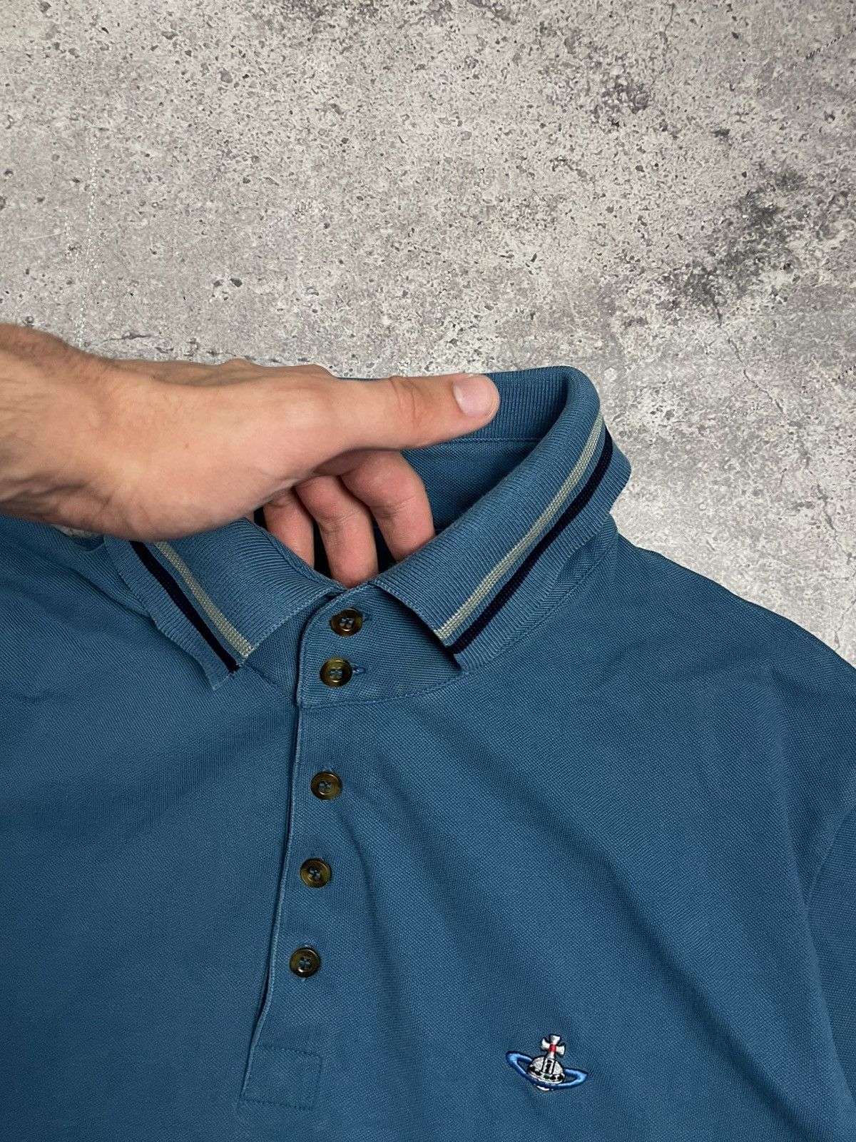 Vivienne Westwood Vintage Vivienne Westwood Polo Shirt Logo Orb Basic Luxury Size US XXL / EU 58 / 5 - 4 Thumbnail