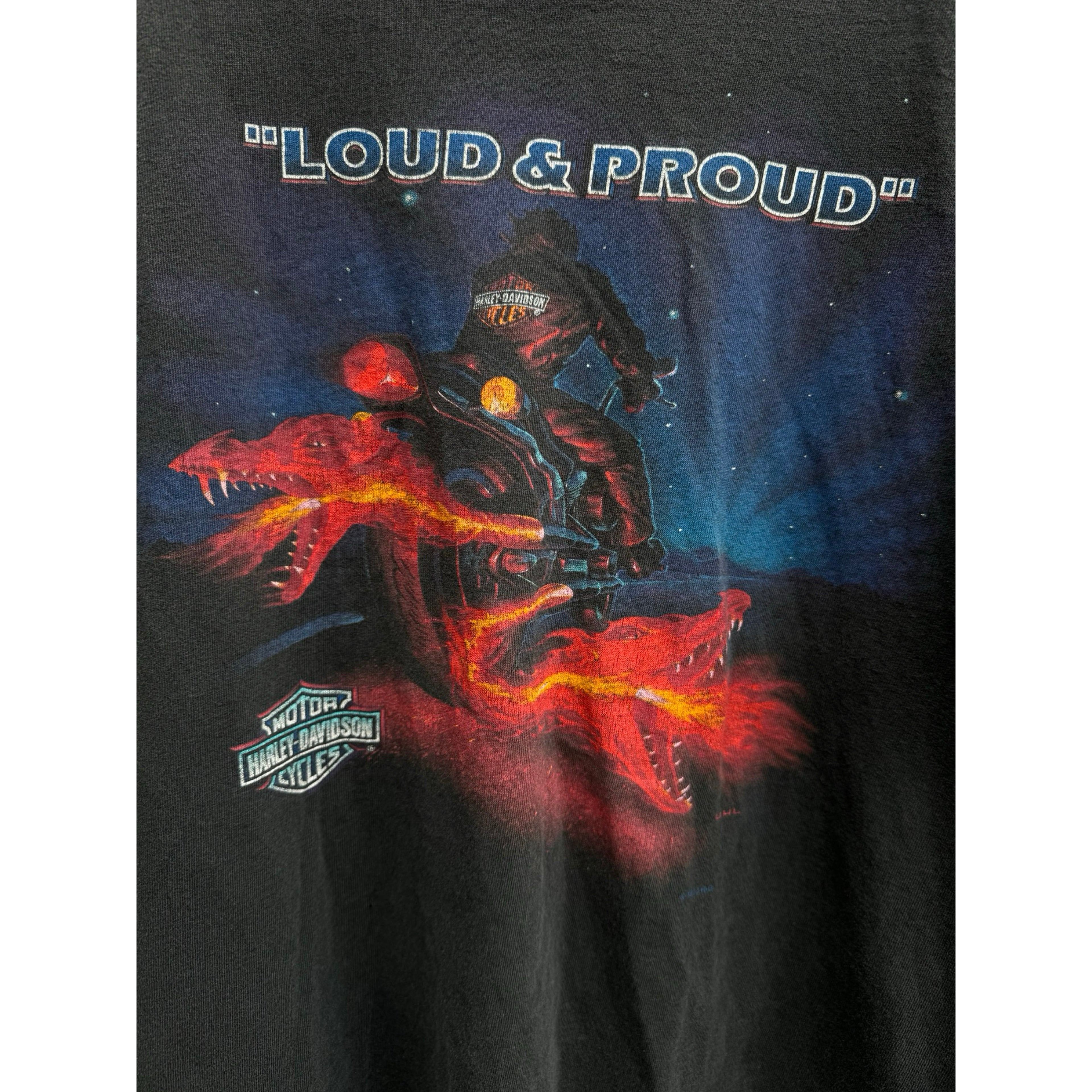 Vintage Loud & Proud Harley Davidson Tee Size US XL / EU 56 / 4 - 4 Thumbnail