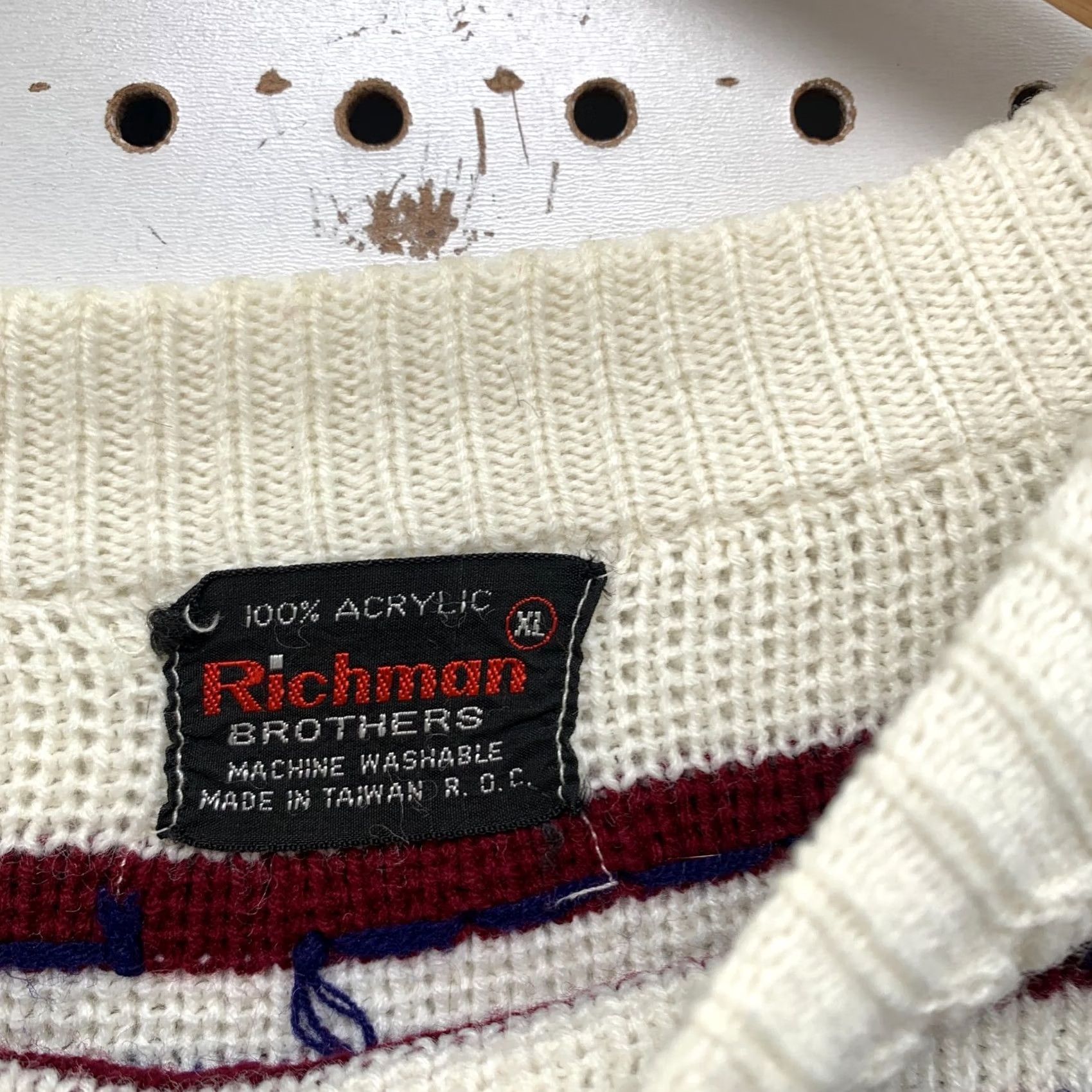 Vintage VINTAGE Richman Brothers Knit Sweater FITS Size Large Men XL Icelandic USA 23x26 Size US L / EU 52-54 / 3 - 6 Thumbnail