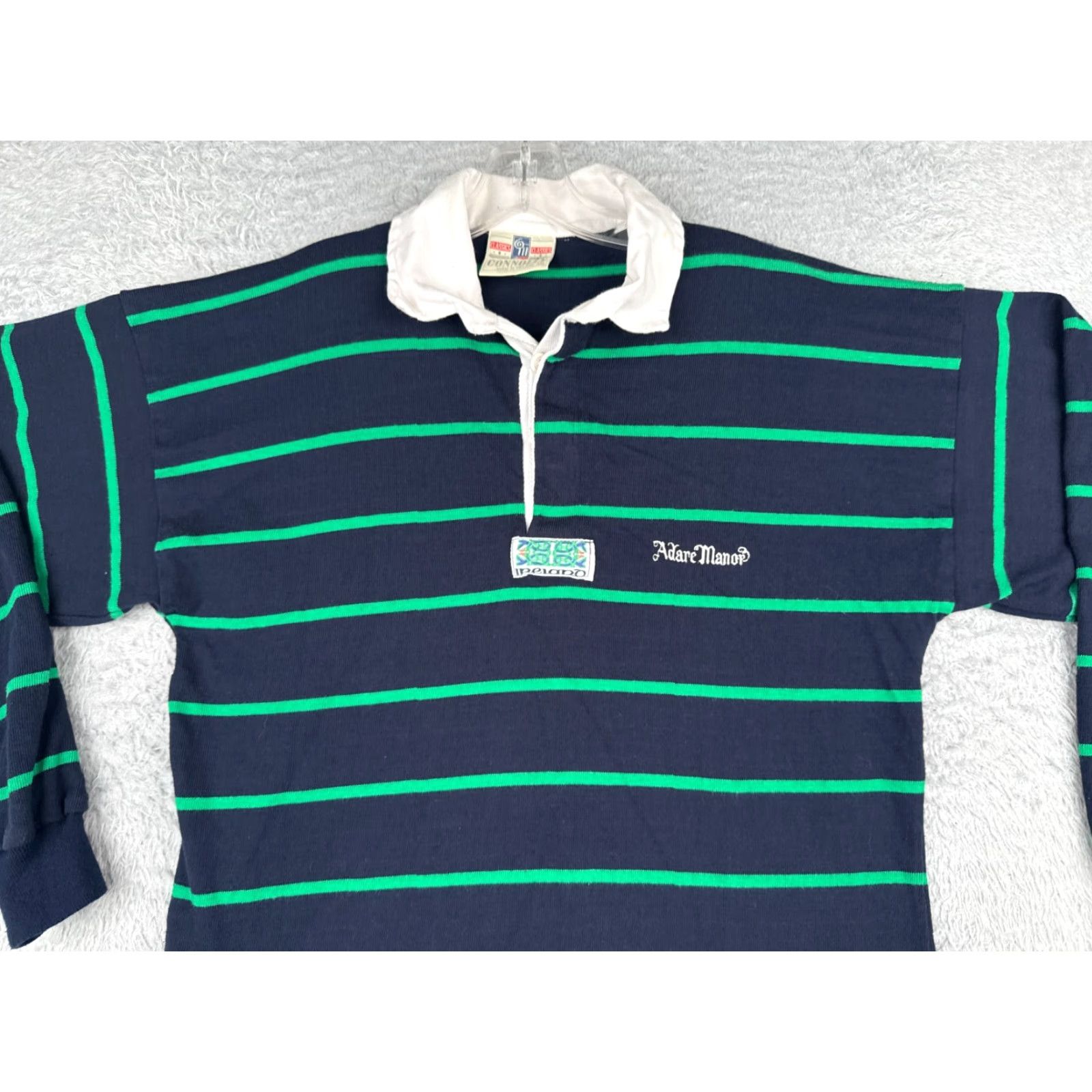 Vintage VINTAGE Connolly Polo Shirt Men 2XL Blue White Striped Cotton Ireland Adare Polo Shirt Mens 2XL Classic Golf 90s Size US XXL / EU 58 / 5 - 4 Thumbnail