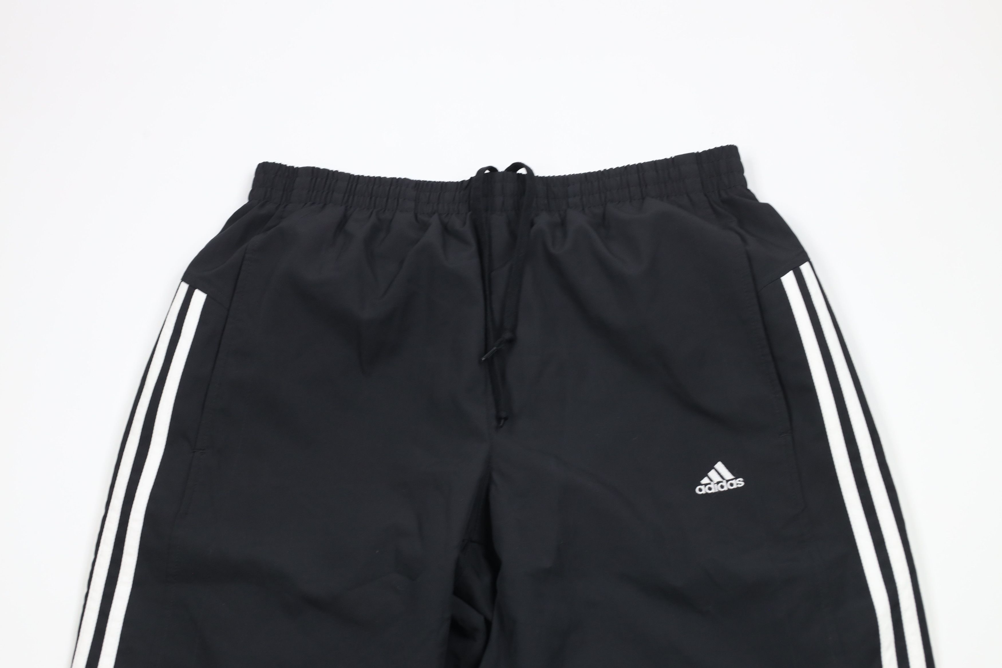 Adidas × Vintage Vintage Y2K Adidas Striped Lined Wide Leg Pants Black Size US 34 / EU 50 - 2 Thumbnail