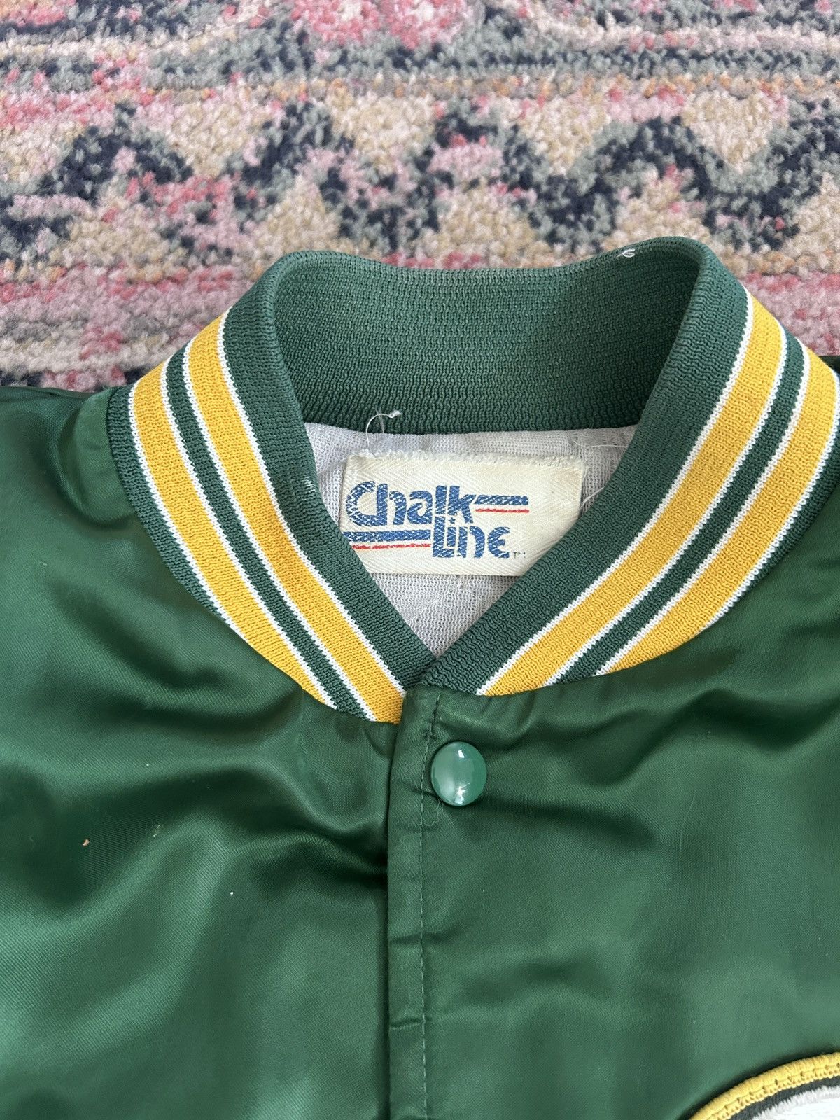 Starter Vintage 80s Chalk Line Green Bay Packers Satin Jacket Size US L / EU 52-54 / 3 - 3 Thumbnail
