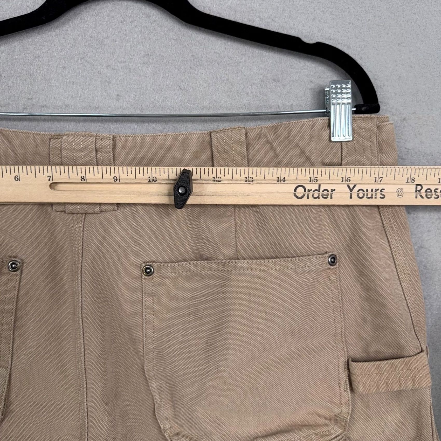 Duluth Trading Company Duluth Trading Co Mens Beige Canvas Carpenter Workwear Utility Pants 36 X 30 Cargo Pockets Straight Leg Relaxed Fit 65% Cotton 35% Polyester Size US 36 / EU 52 - 7 Thumbnail