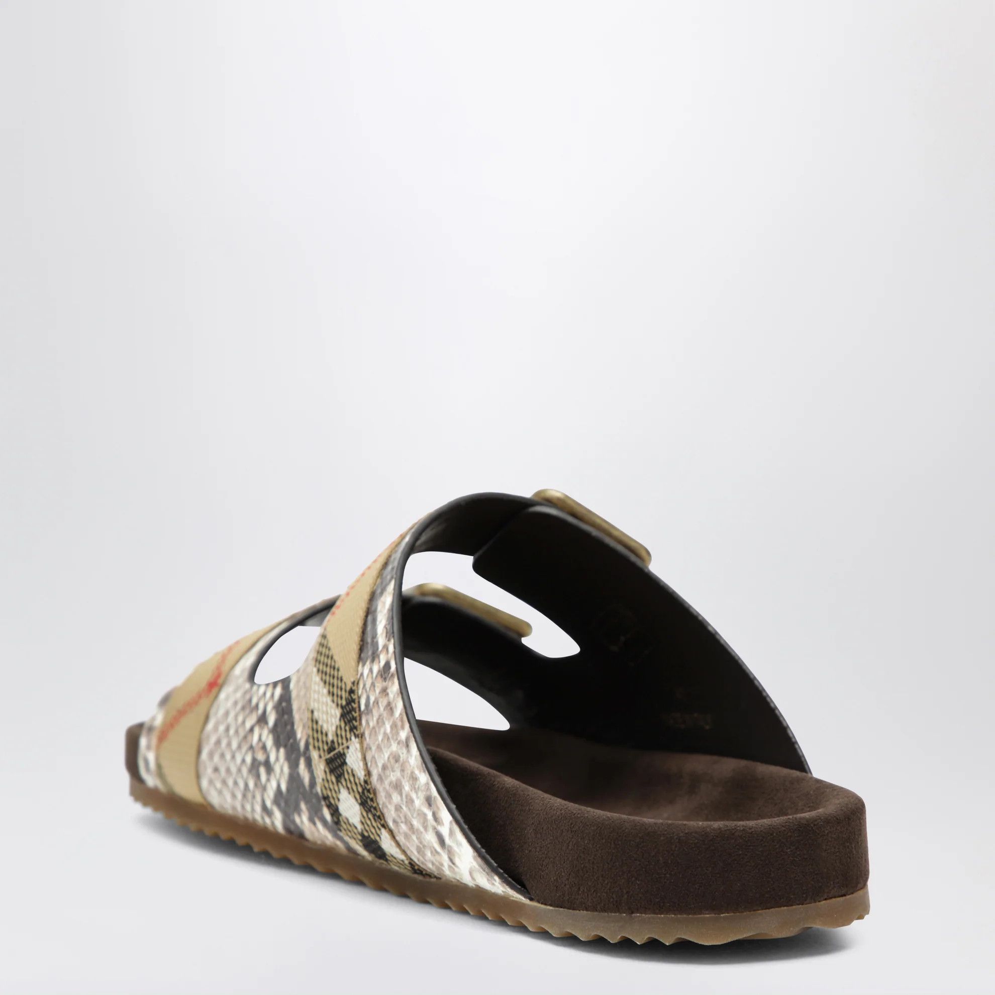 Burberry o1d2blof0426 Leather Print Sandals Slippers in Multicolor Size US 6 / IT 36 - 4 Thumbnail