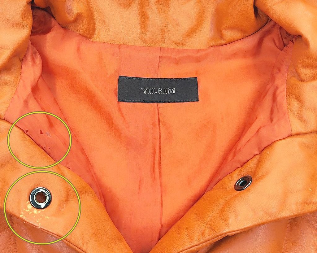 Leather YH KIM lamb skin orange leather puffer jacket Size M / US 6-8 / IT 42-44 - 2 Thumbnail