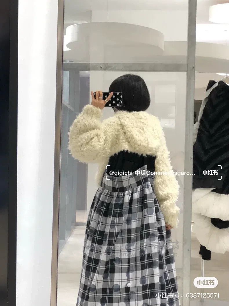 Comme des Garcons Comme Des Garcons Polka Dot Plaid Overalls Skirt Size M / US 6-8 / IT 42-44 - 6 Thumbnail