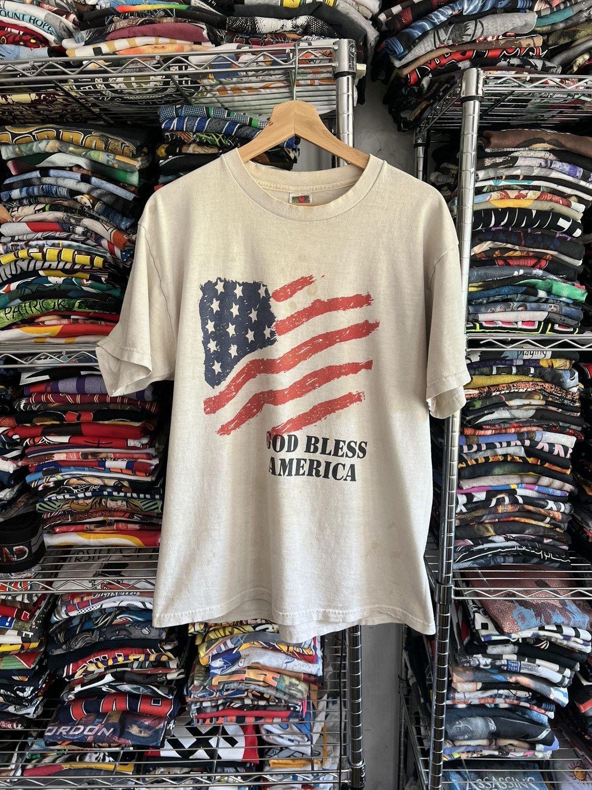 Arts & Science 90s God Bless America Souvenir Flag USA Random Tee Size US L / EU 52-54 / 3 - 1 Thumbnail