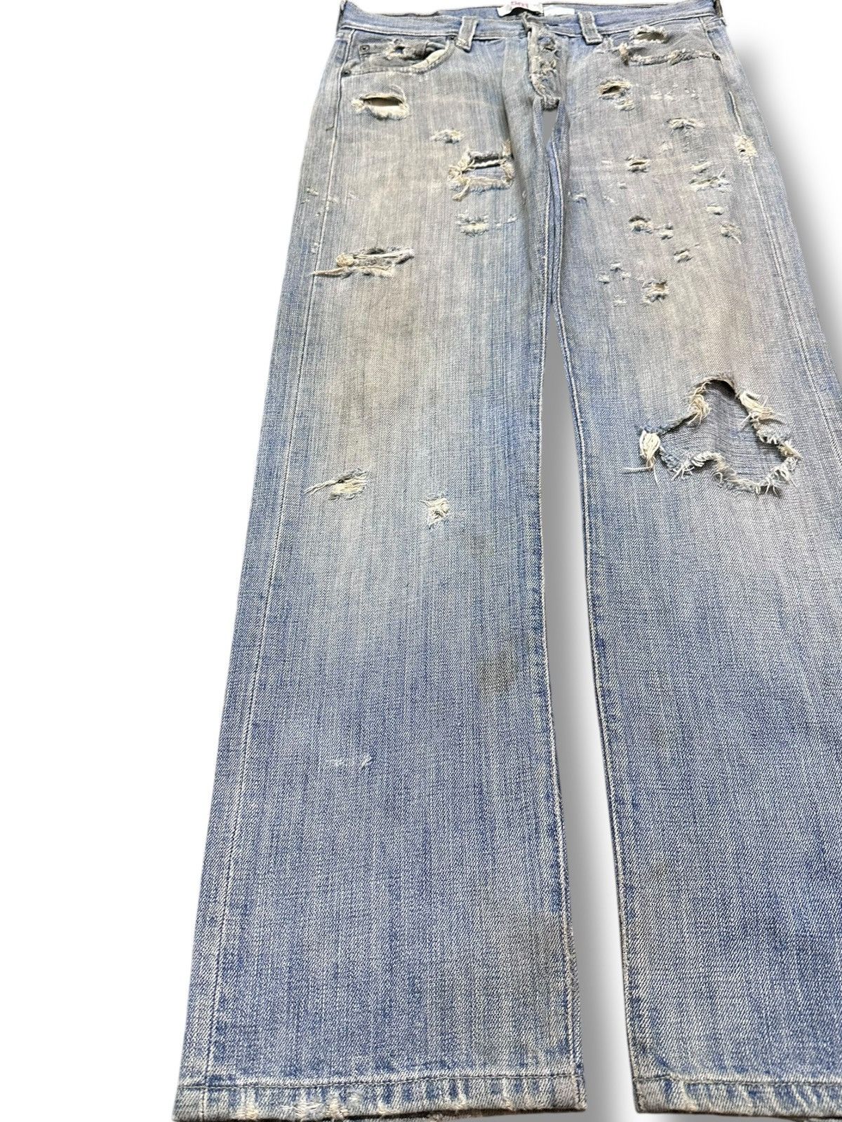 Levi's Vintage Clothing Vintage Levi’s 501 Faded Ripped Grunge Distressed Denim Size US 31 - 3 Thumbnail