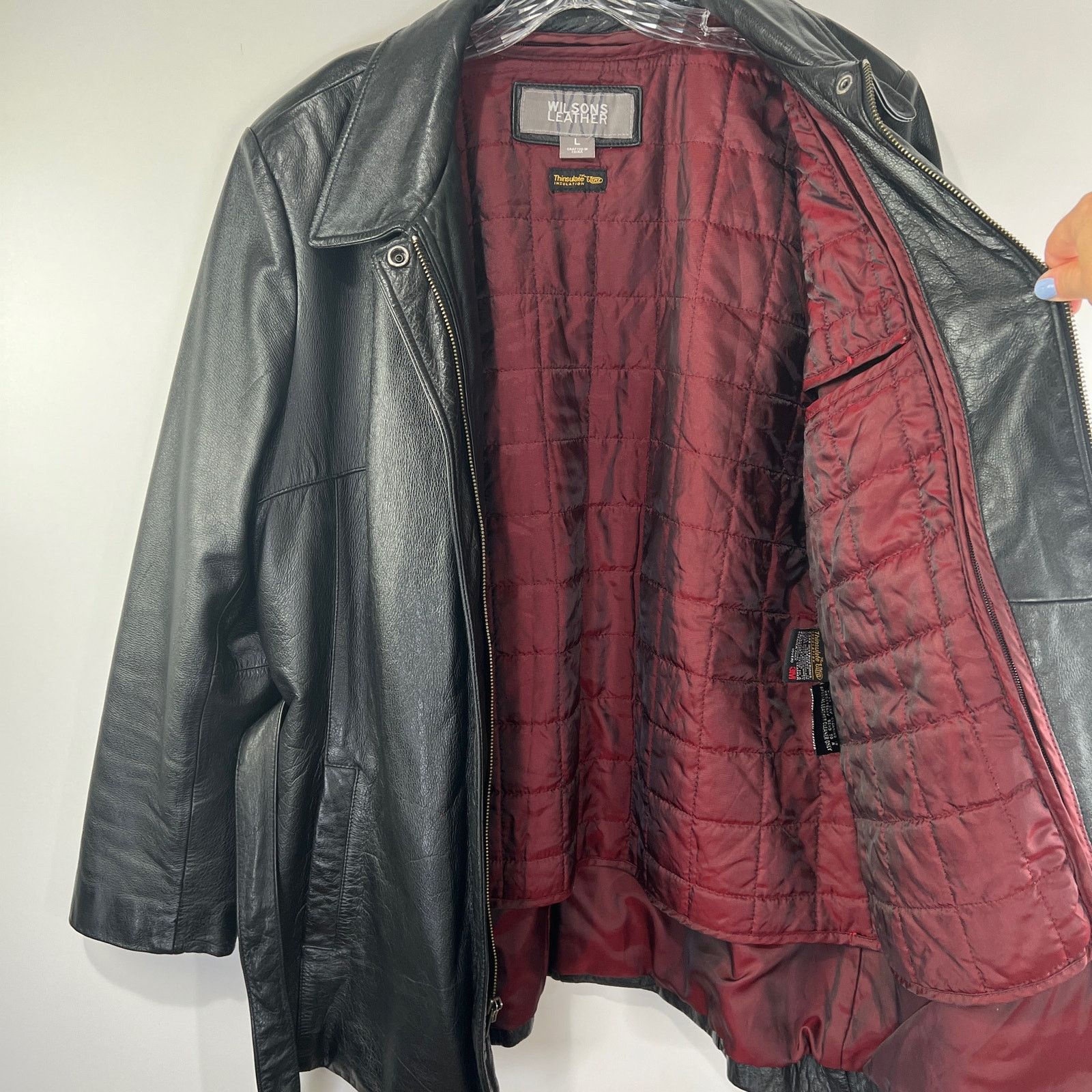 Wilsons Leather Wilsons Leather Belted Jacket Black Size L / US 10 / IT 46 - 4 Thumbnail