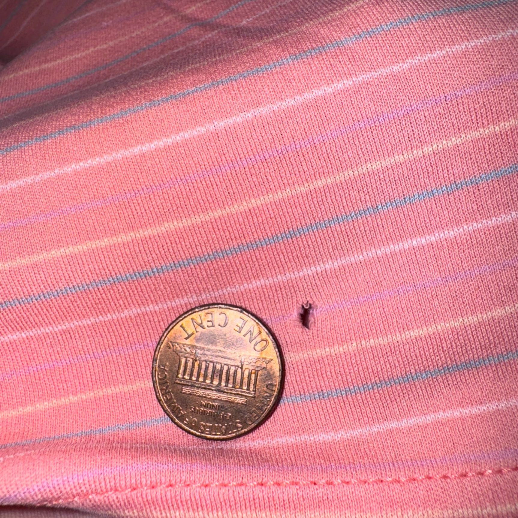 Vintage Bobbty Jones Polo Shirt Peach Pink Striped Athletic Golf - M Short Sleeve Size US L / EU 52-54 / 3 - 4 Thumbnail