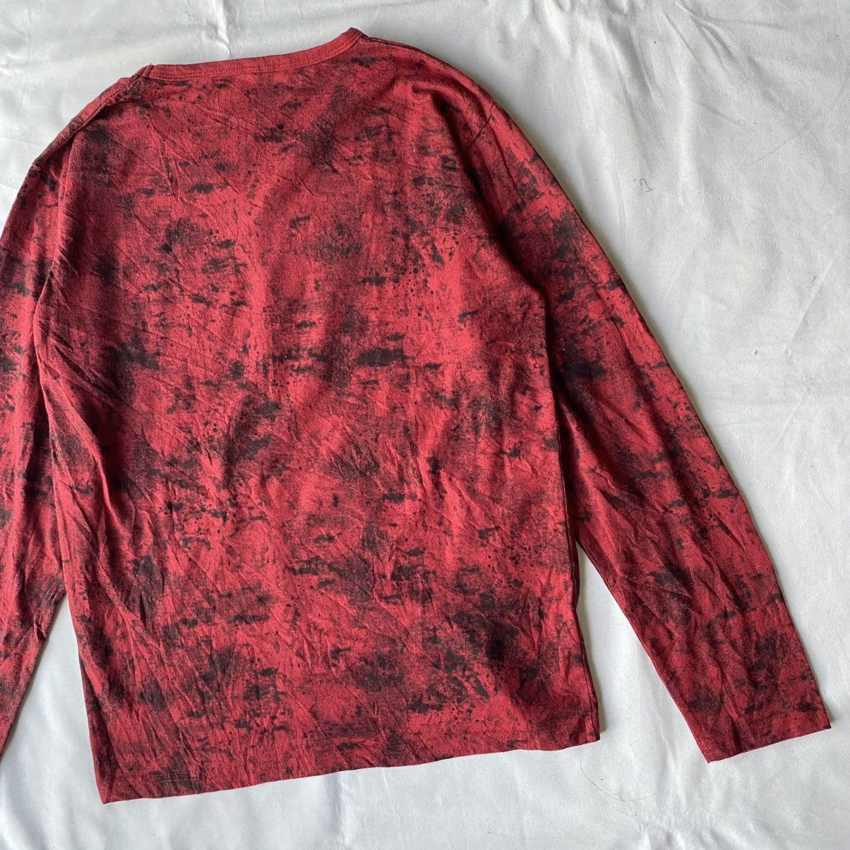 If Six Was Nine × Japanese Brand × Le Grande Bleu (L.G.B.) Bloody Tie Dye Assertion Diamond VNeck by Wild Life Tees Size US L / EU 52-54 / 3 - 10 Thumbnail