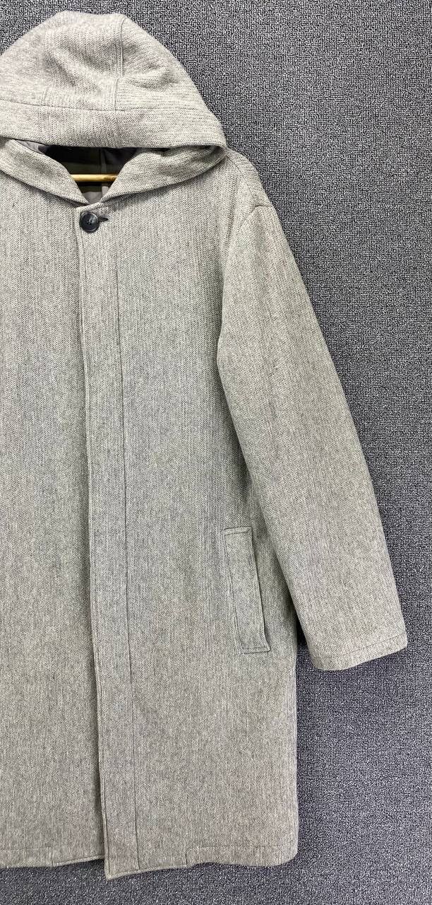 Yohji Yamamoto Vintage Yohji Yamamoto A.A.R Hoodie Wool Long Jacket Size US L / EU 52-54 / 3 - 4 Thumbnail