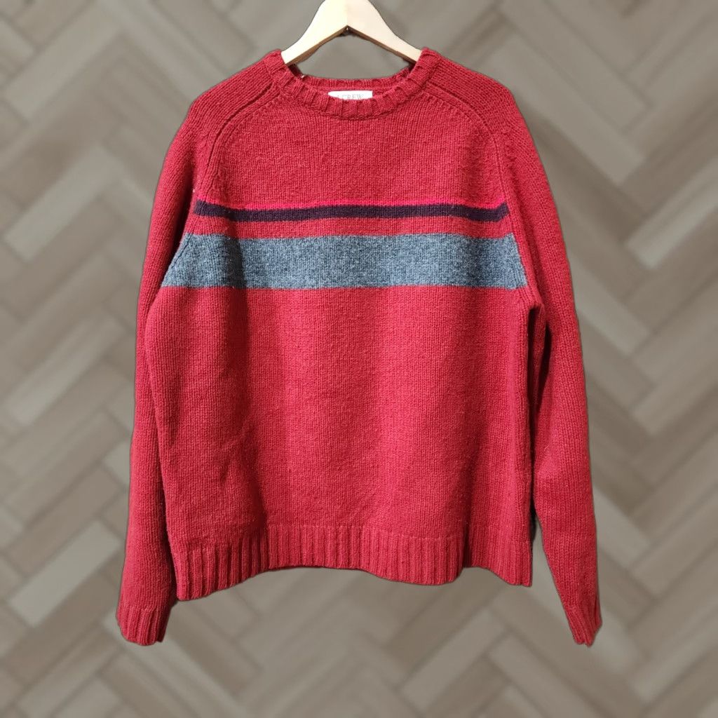 J.Crew Vintage J Crew Men's XL Red Wool Knit Sweater Size US XL / EU 56 / 4 - 1 Thumbnail