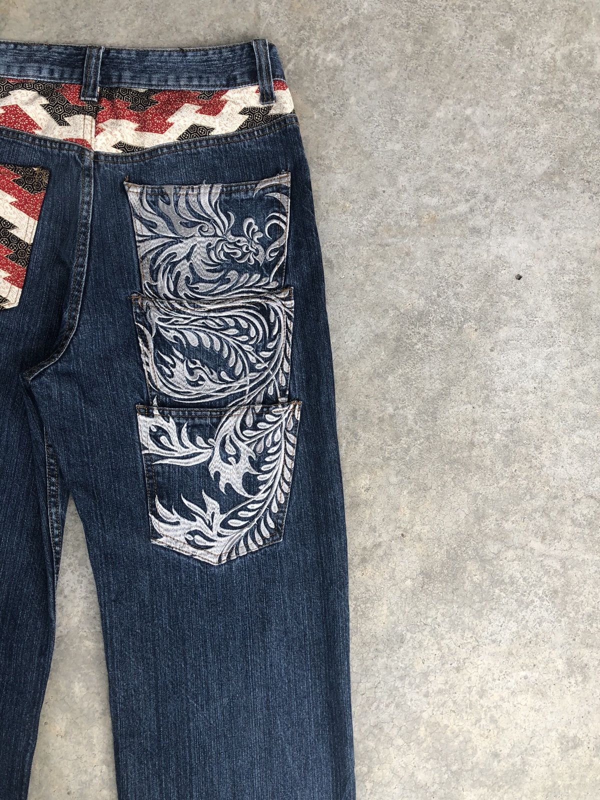 Japanese Brand Japanese Phoenix Embroidered Jeans Multipocket Distressed Size US 30 / EU 46 - 10 Thumbnail