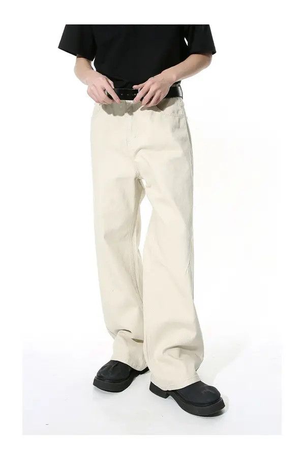 Jean Arisawa x Jinno White Wide Leg Baggy Denim Jeans Size US 32 / EU 48 - 8 Thumbnail