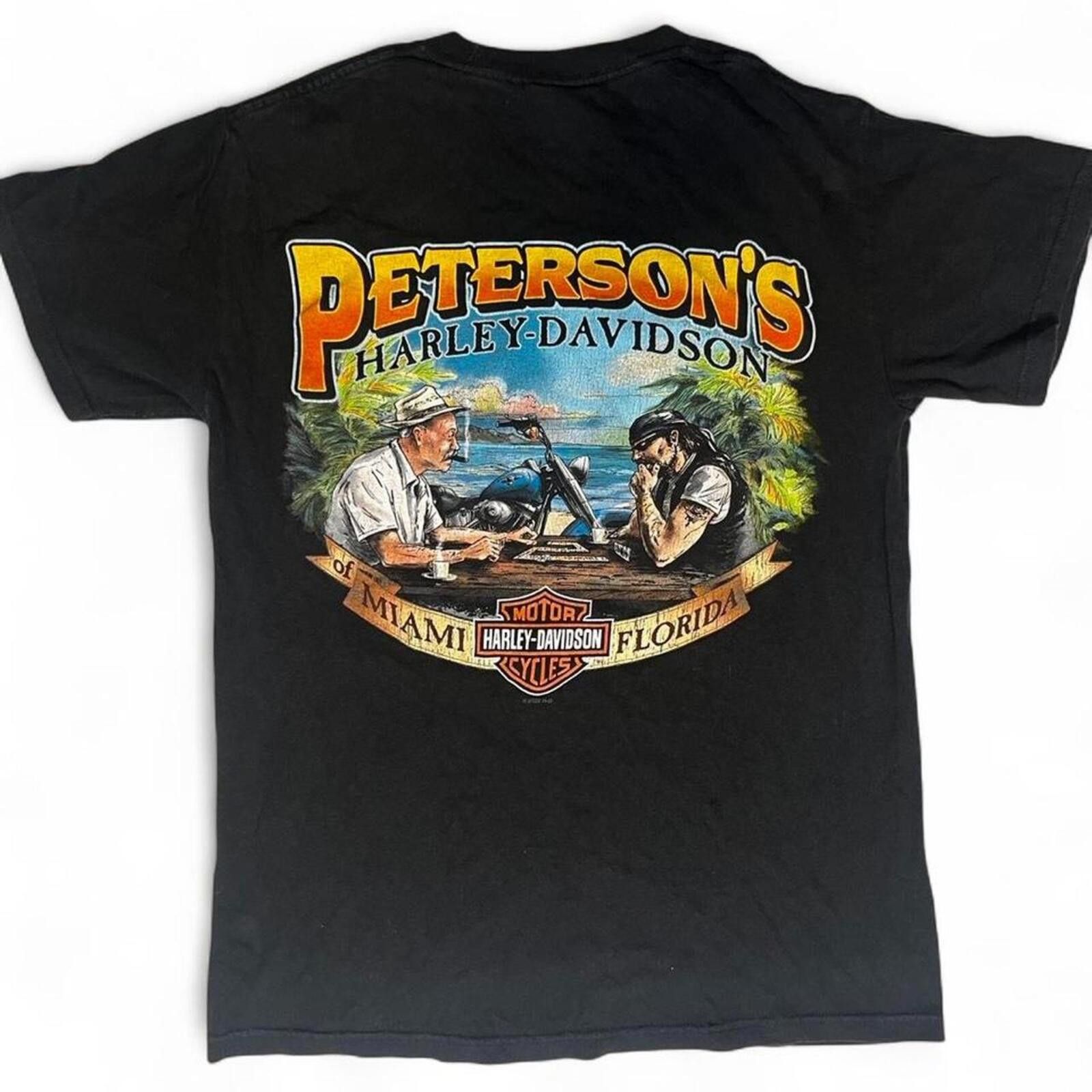 Harley Davidson Vintage Harley-Davidson Petersons Miami Graphic T-Shirt Sz S Size US S / EU 44-46 / 1 - 7 Thumbnail