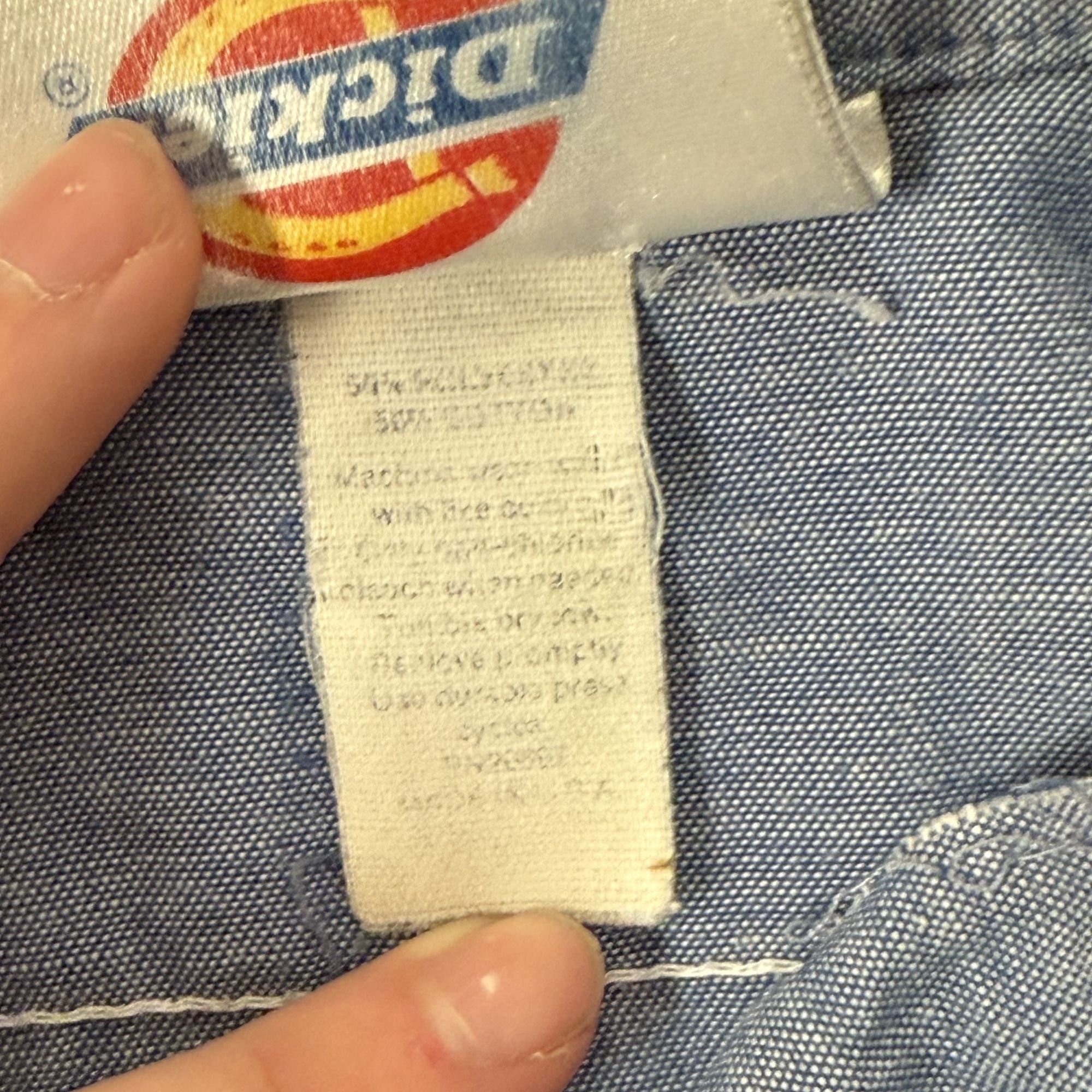 Dickies Vtg Dickies CHAMBRAY Mechanic WORK Shop 50/50 Chore Shirt Size US L / EU 52-54 / 3 - 4 Thumbnail