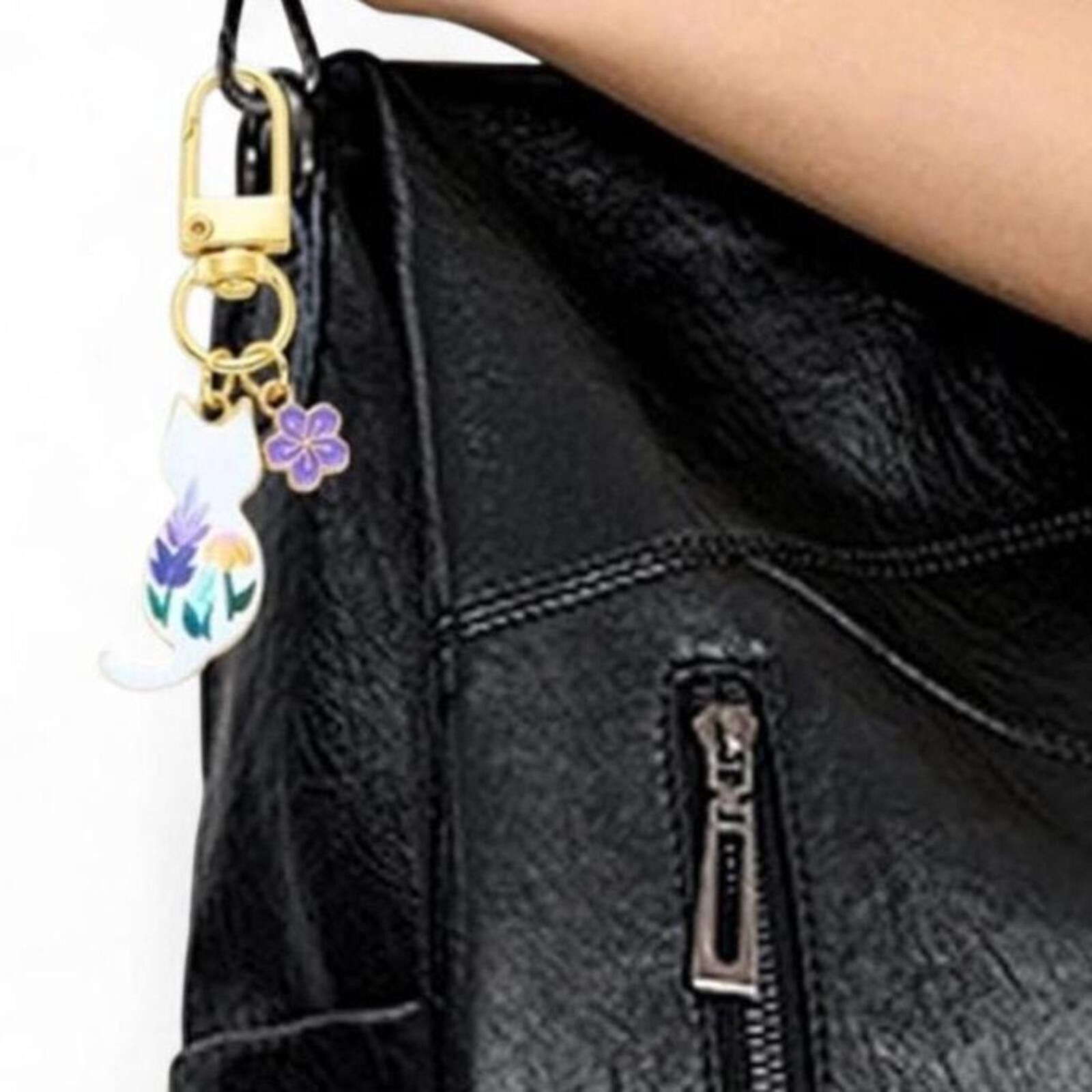 Other Cat Key Chain Purse Charm Women’s Gold Floral Animal Print Size ONE SIZE - 2 Thumbnail