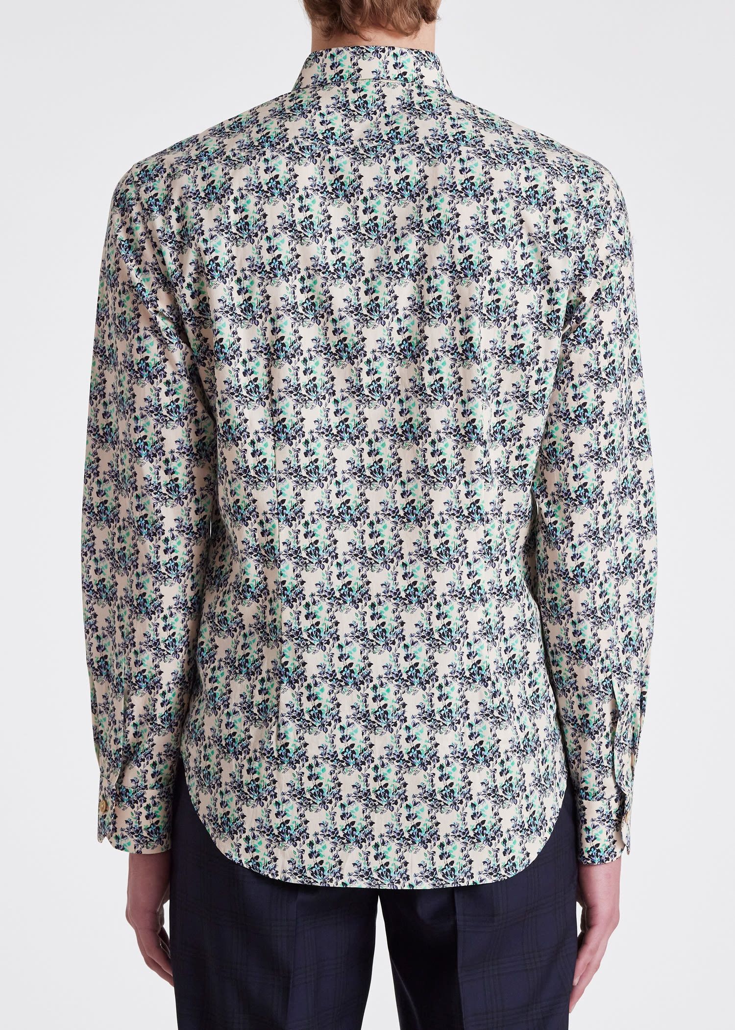 Paul Smith PAUL SMITH mainline ecru white floral print shirt Large Size US L / EU 52-54 / 3 - 3 Thumbnail