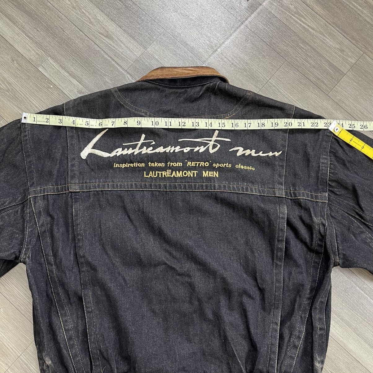Japanese Brand 1999s Vintage Lautremont Men Embroidery Leather Denim Jacket Size US L / EU 52-54 / 3 - 18 Thumbnail