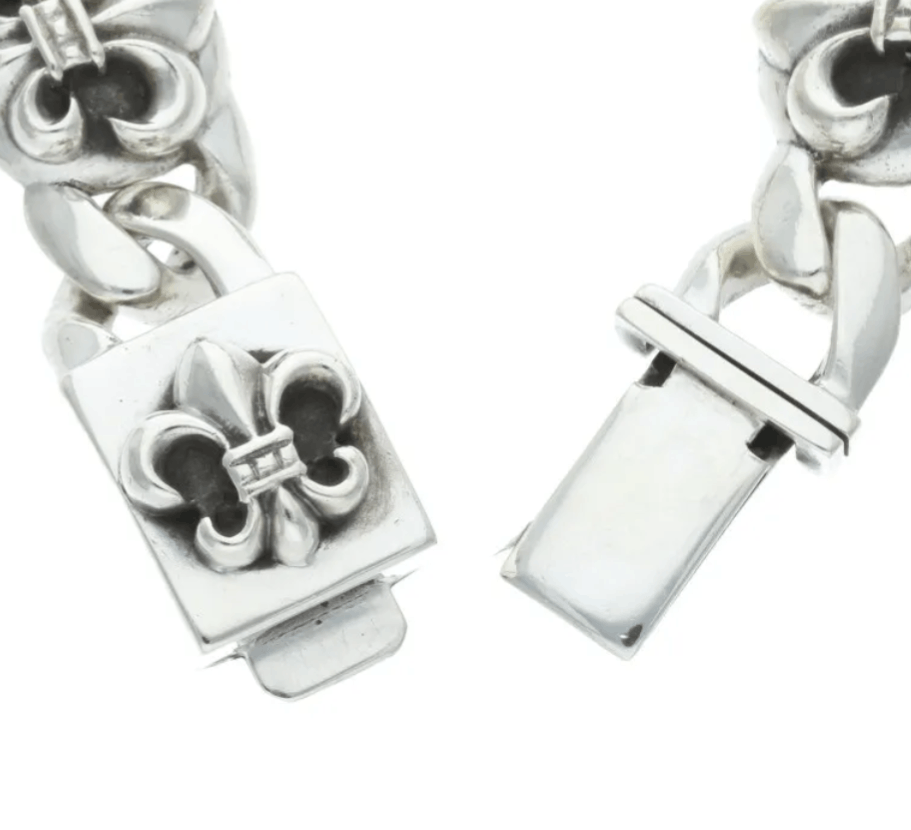 Chrome Hearts BS FLUER LINK/BS Fluer Link Old Silver Bracelet Men's 6LINK Size ONE SIZE - 5 Thumbnail