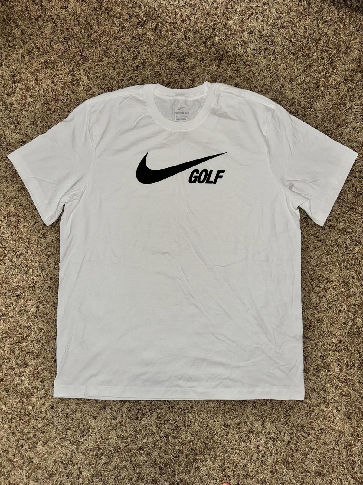 Nike Mens Nike Golf White Tee Dri-Fit Short Sleeve T-Shirt Size US XL / EU 56 / 4 - 1 Thumbnail