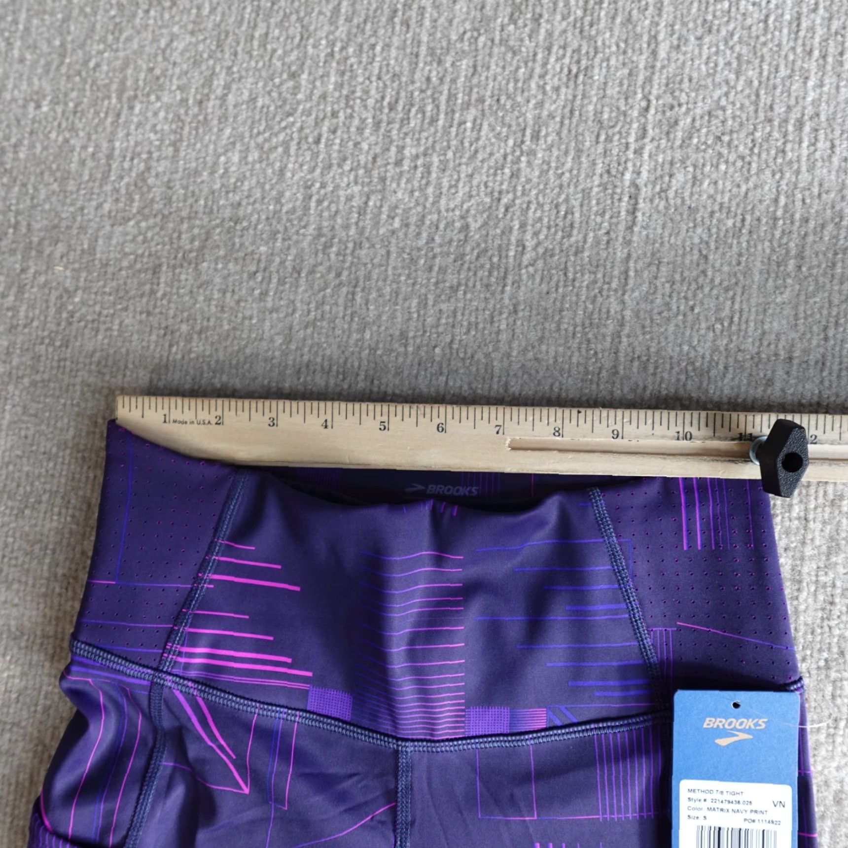 Brooks Brooks Womens Tights Small Blue Method 7/8 Matrix High Waisted NEW Size 28" / US 6 / IT 42 - 7 Thumbnail