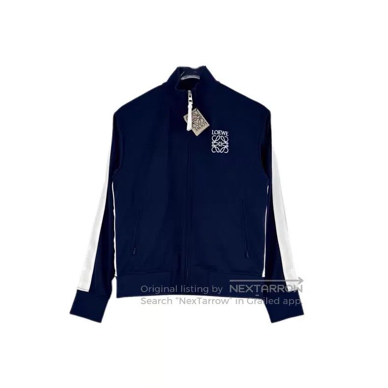 Loewe Loewe Dark blue embroidered logo zipper jacket Size XS / US 0-2 / IT 36-38 - 1 Thumbnail