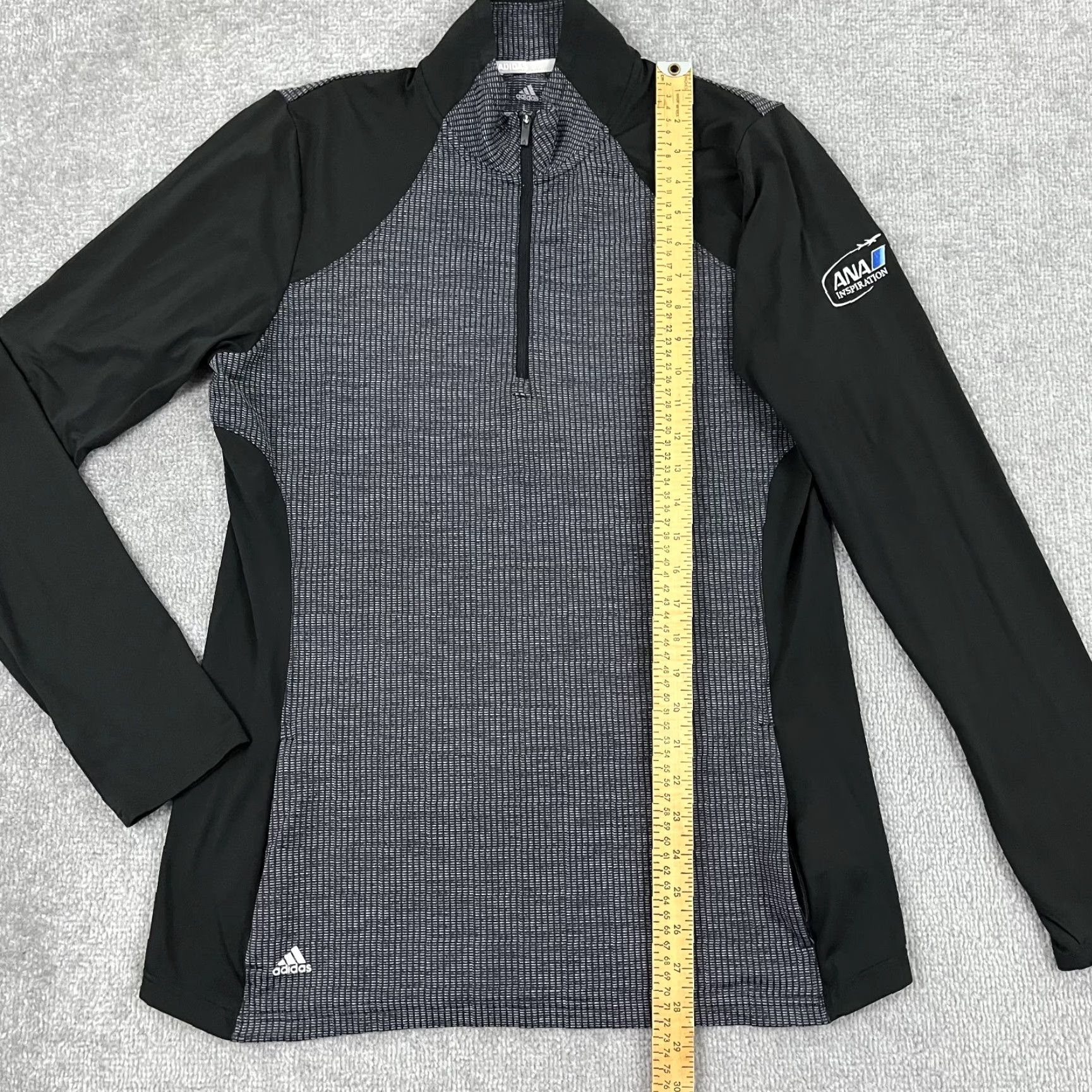 Adidas Adidas Golf Jacket Womens Large Black Quarter Zip Pullover Sport Size L / US 10 / IT 46 - 5 Thumbnail