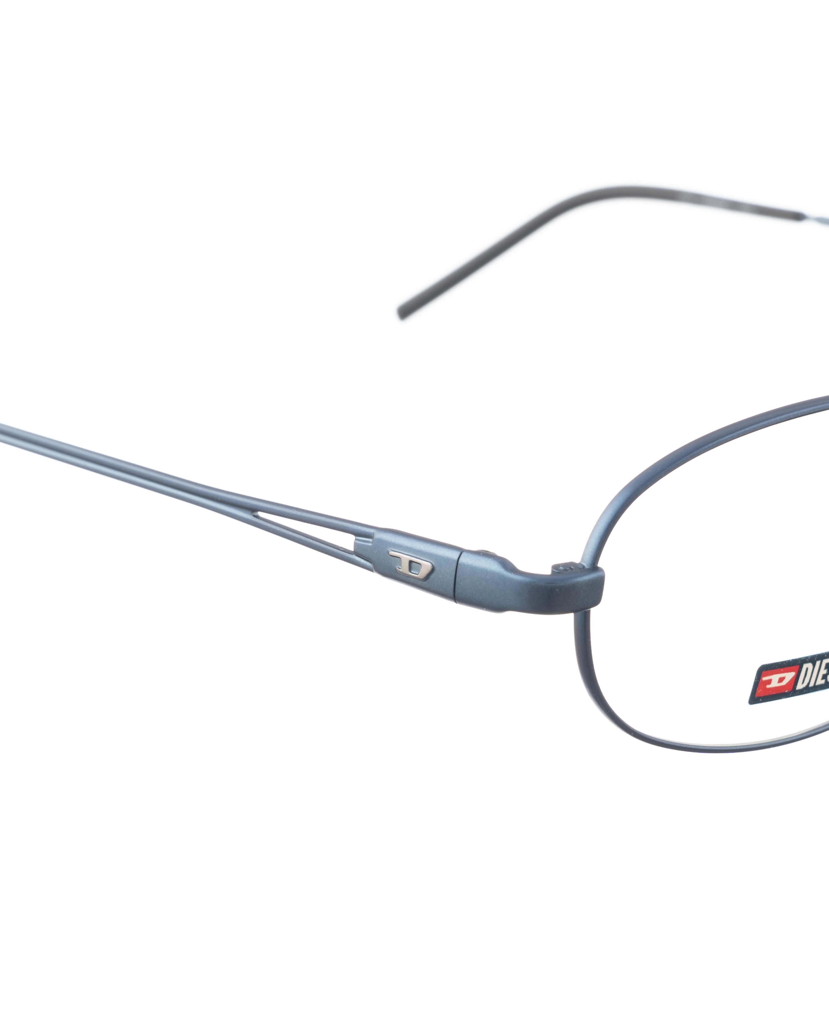 Diesel Diesel '00s Dark Denim Blue Matte Metal Oval Glasses Size ONE SIZE - 3 Thumbnail