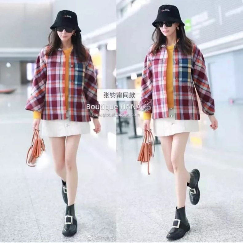 Loewe LOEWE White and red checkered flannel stand collar pocket Size XS / US 0-2 / IT 36-38 - 7 Thumbnail