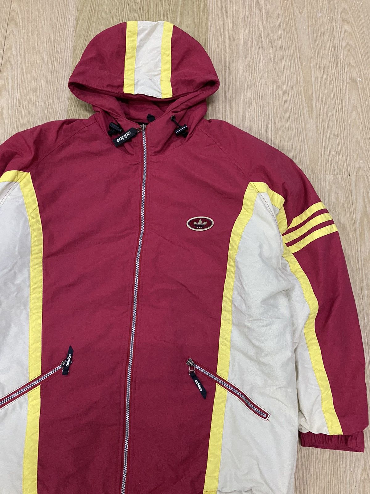 Adidas × Vintage Vintage 90’s Adidas Three Stripes Jacket Size US L / EU 52-54 / 3 - 2 Thumbnail