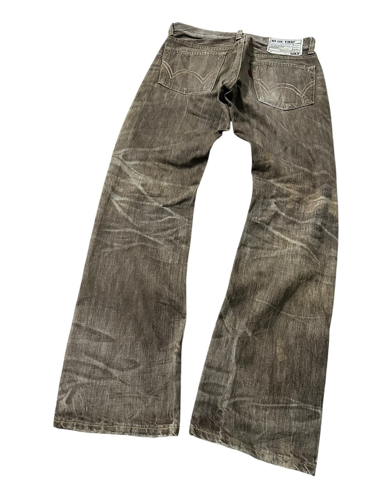 Kapital Vintage Edwin Brown 503 Clawmark Mud wash Jean Size US 31 - 2 Thumbnail