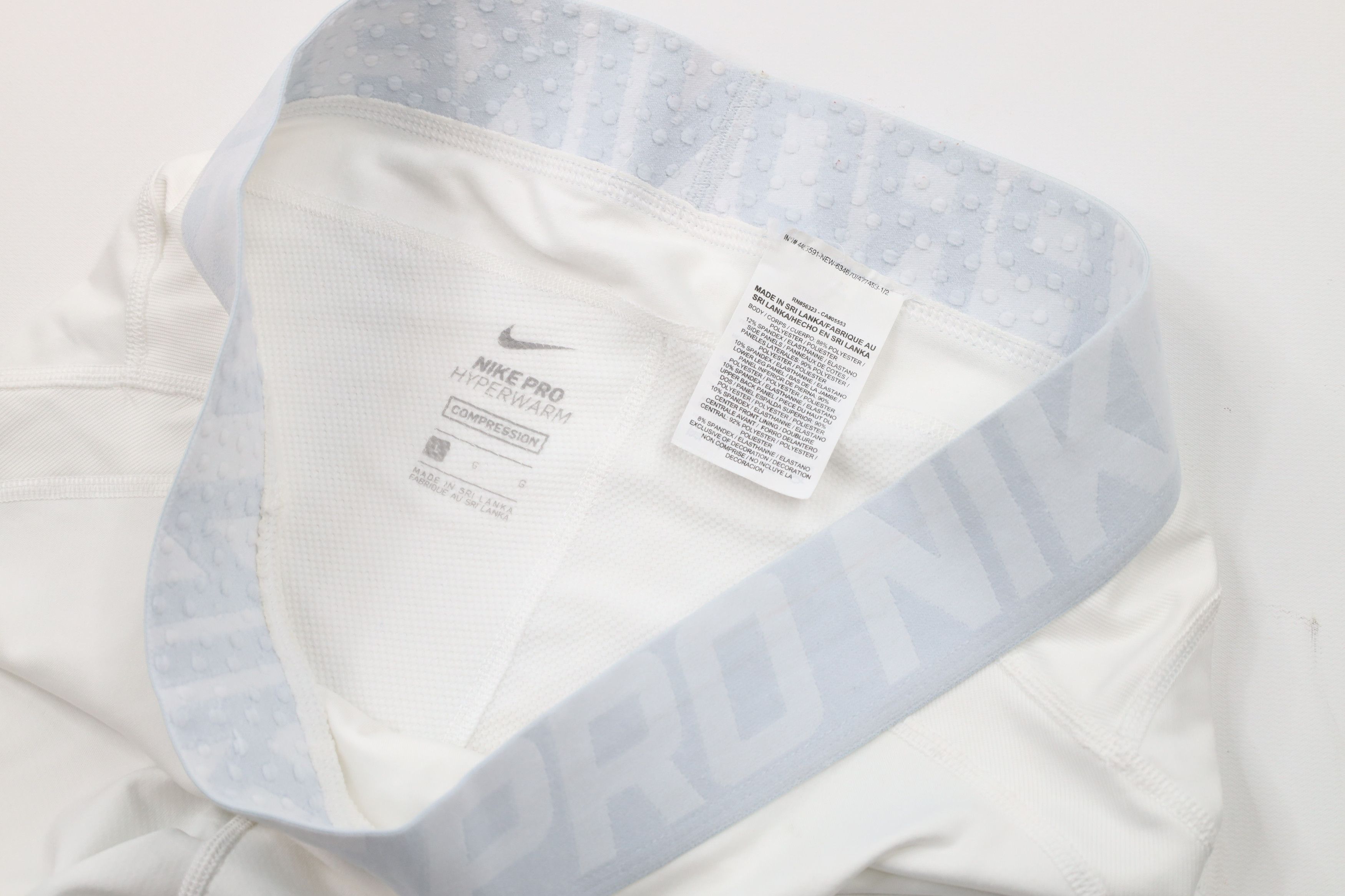 Nike × Vintage Nike Pro Hyperwarm Training Gym Spandex Pants Tights White Size US 36 / EU 52 - 7 Thumbnail