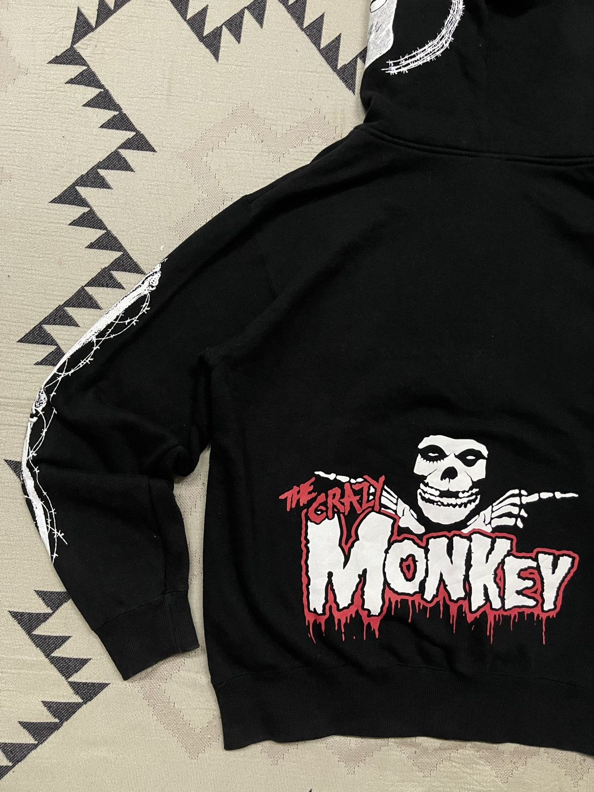 If Six Was Nine 00s IFSIXWASNINE STYLE BLACK GOTHIC SKELETON ZIP UP HOODIE Size US L / EU 52-54 / 3 - 11 Thumbnail