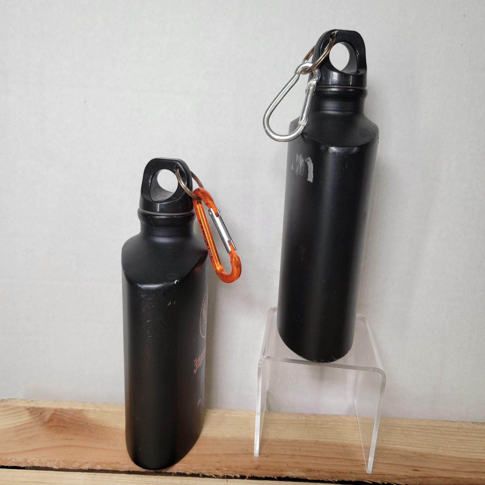 Other Set of 2 Jägermeister Black Aluminum Hip Flasks w Carabiners Size ONE SIZE - 2 Thumbnail