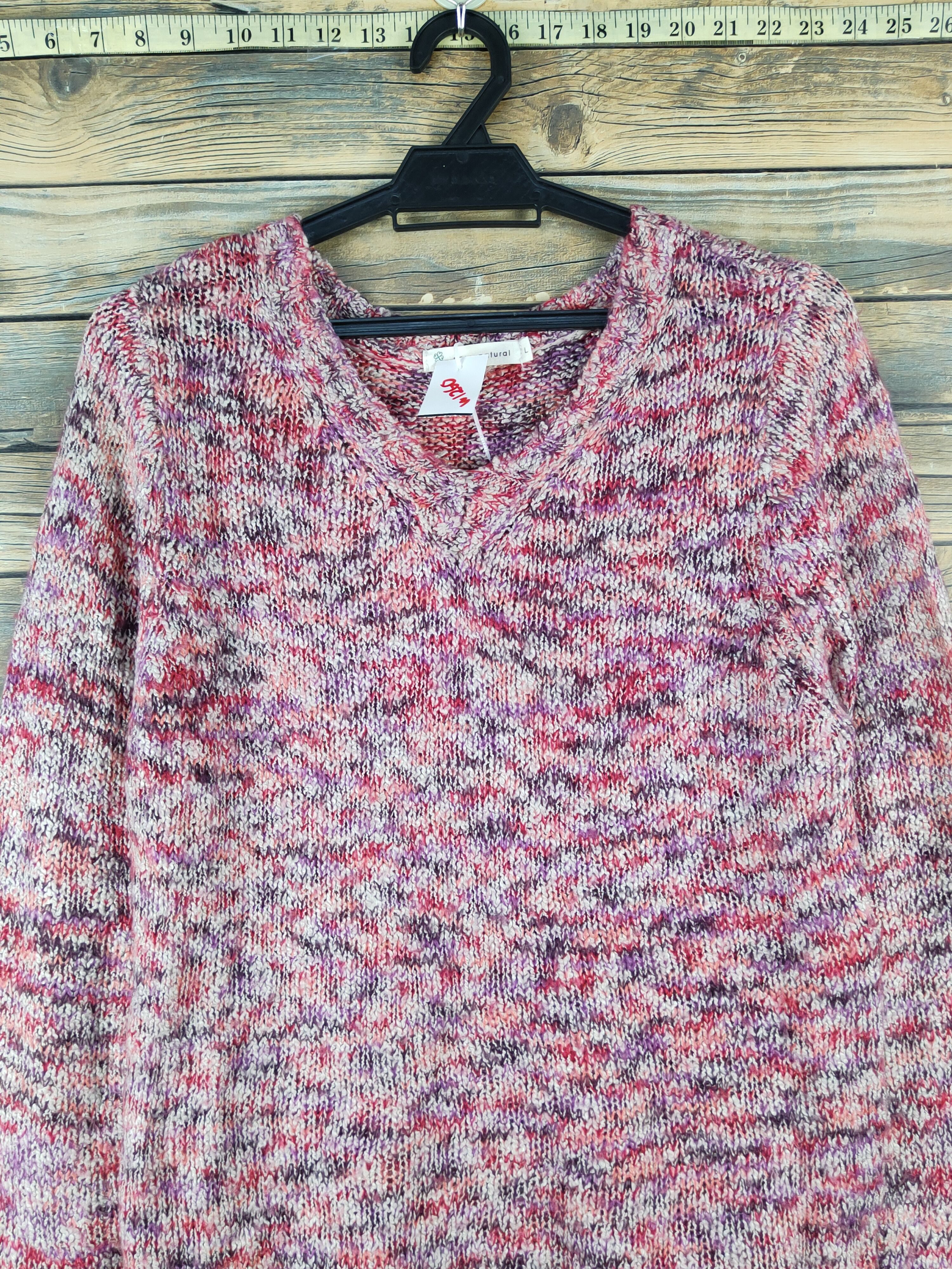 Japanese Brand × Vintage Navy Natural Red Purple Knitwear Sweatshirts #W1260 Size M / US 6-8 / IT 42-44 - 2 Thumbnail