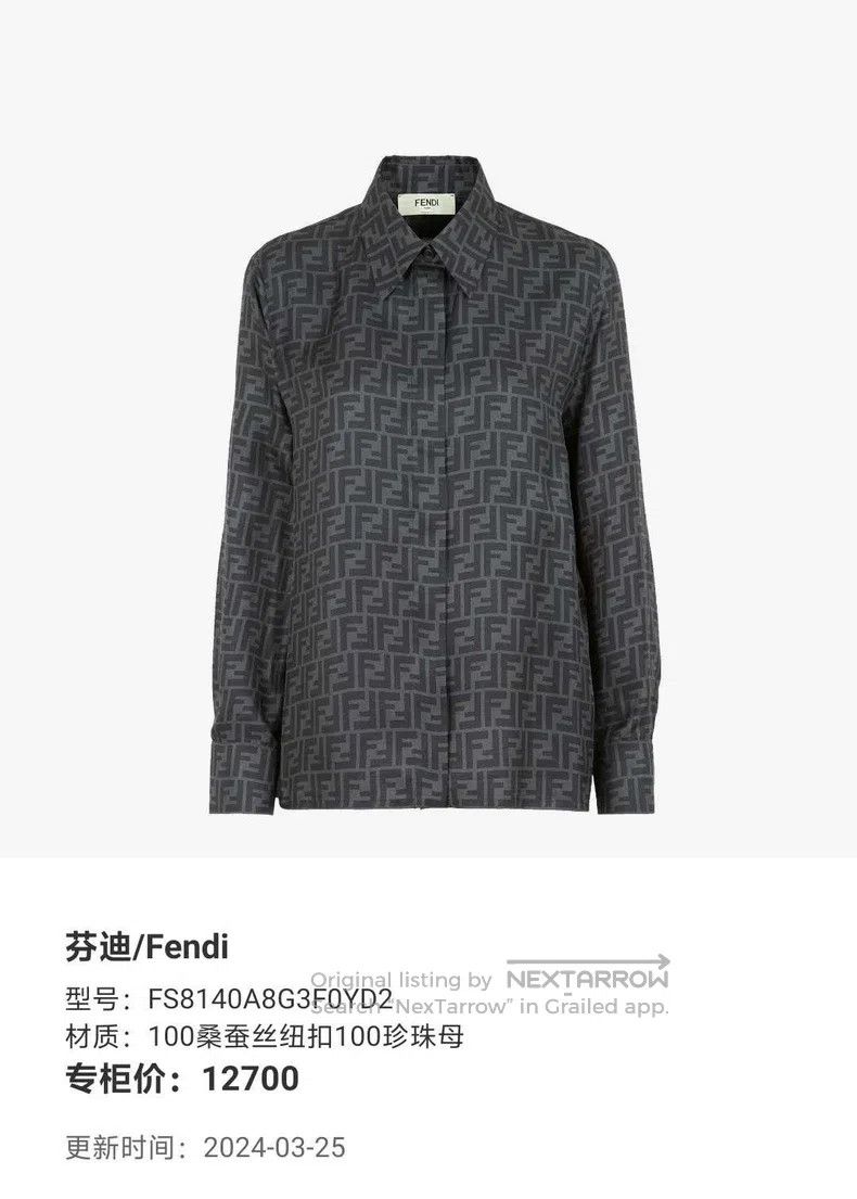 Fendi Fendi Pocket Full-Print Logo Jacquard Jacket Shirt Size US S / EU 44-46 / 1 - 6 Thumbnail