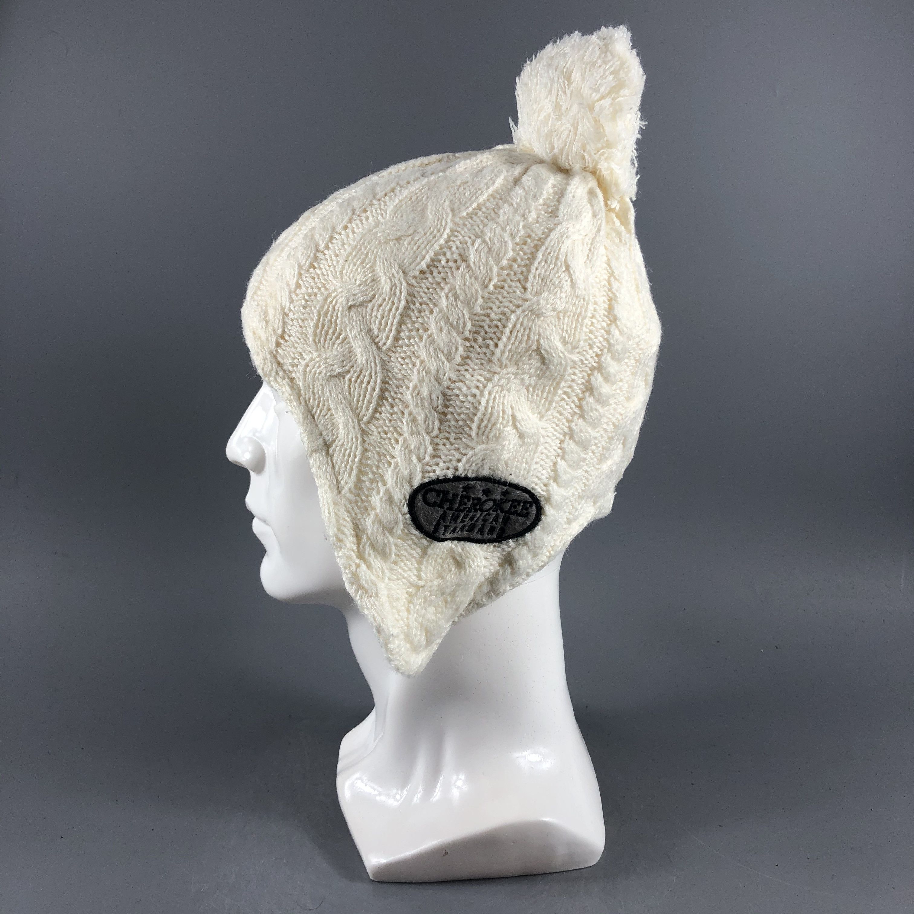 Cherokee × Vintage Cherokee Ear Flap Hat Pom Pom Beanie Snow Hat Snow Cap -D240 Size ONE SIZE - 2 Thumbnail