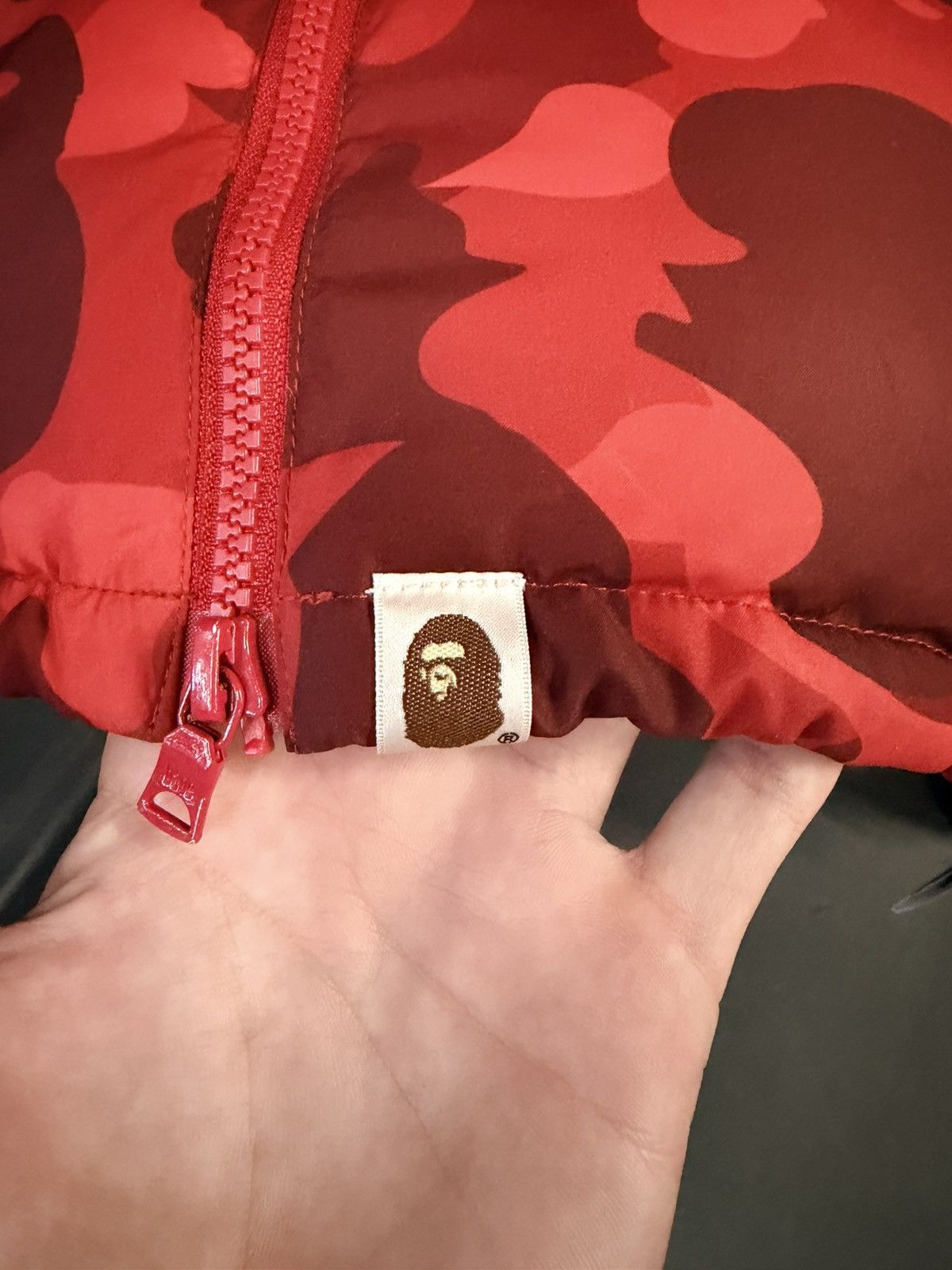 Bape Bape Red Camo Puffer Vest Size US XL / EU 56 / 4 - 8 Thumbnail