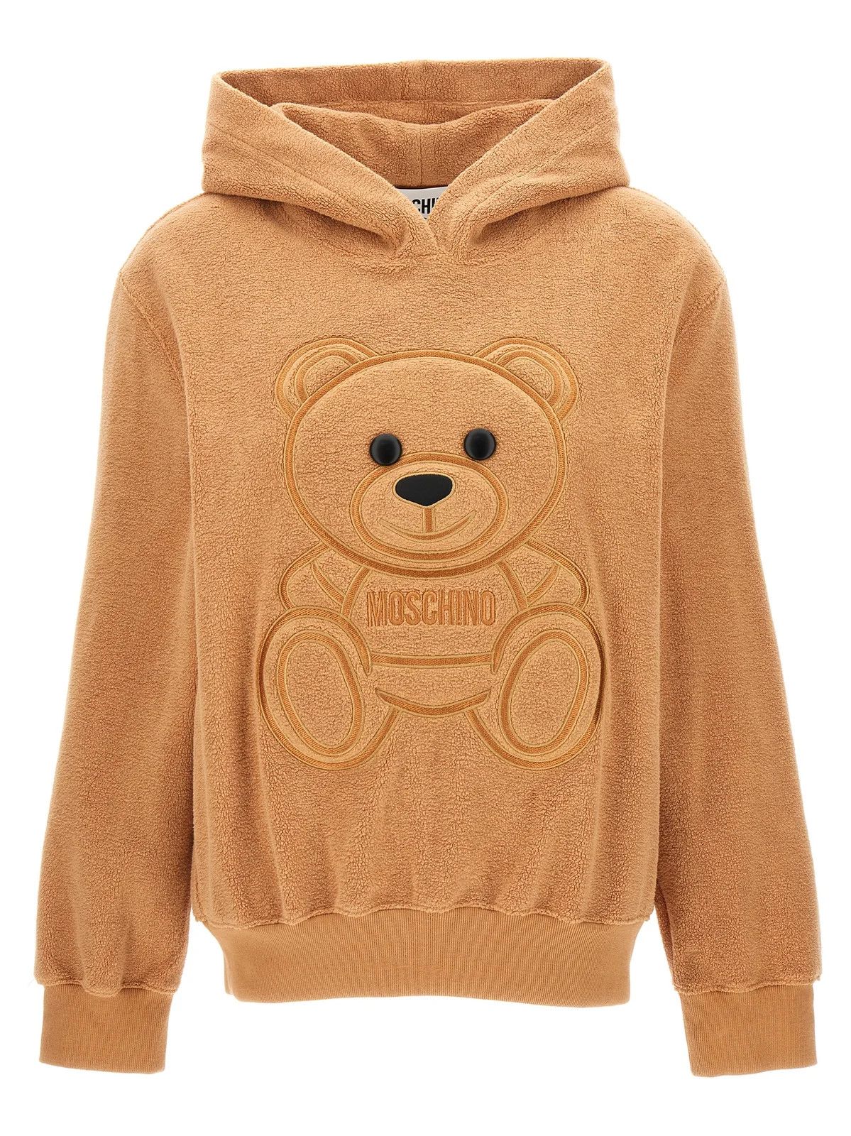 Moschino o1y0225 Logo Embellished Hoodie in Camel Size US L / EU 52-54 / 3 - 1 Thumbnail