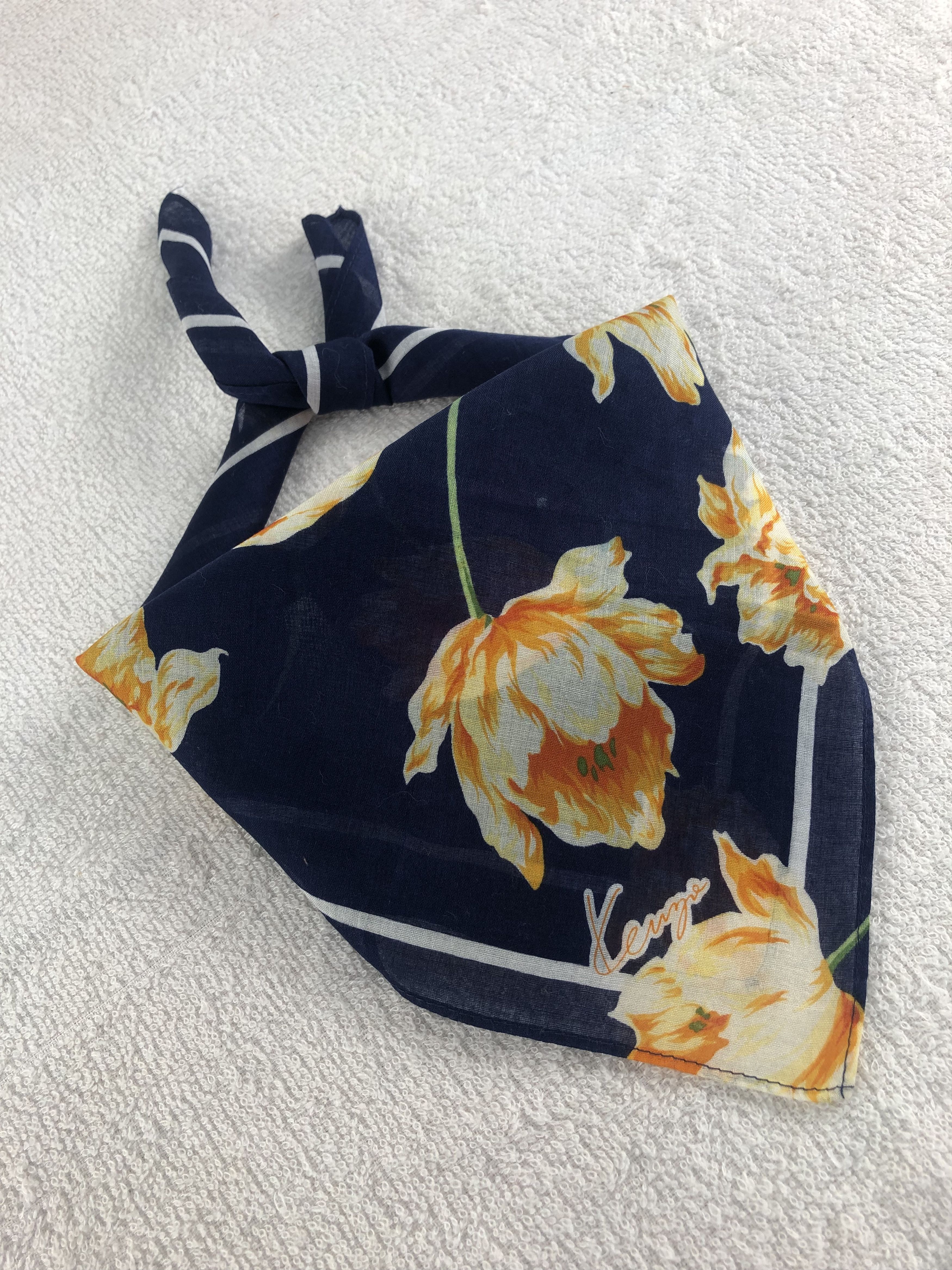 Kenzo Kenzo Floral Handkerchief / Bandana / Neckerchief C065 Size ONE SIZE - 2 Thumbnail