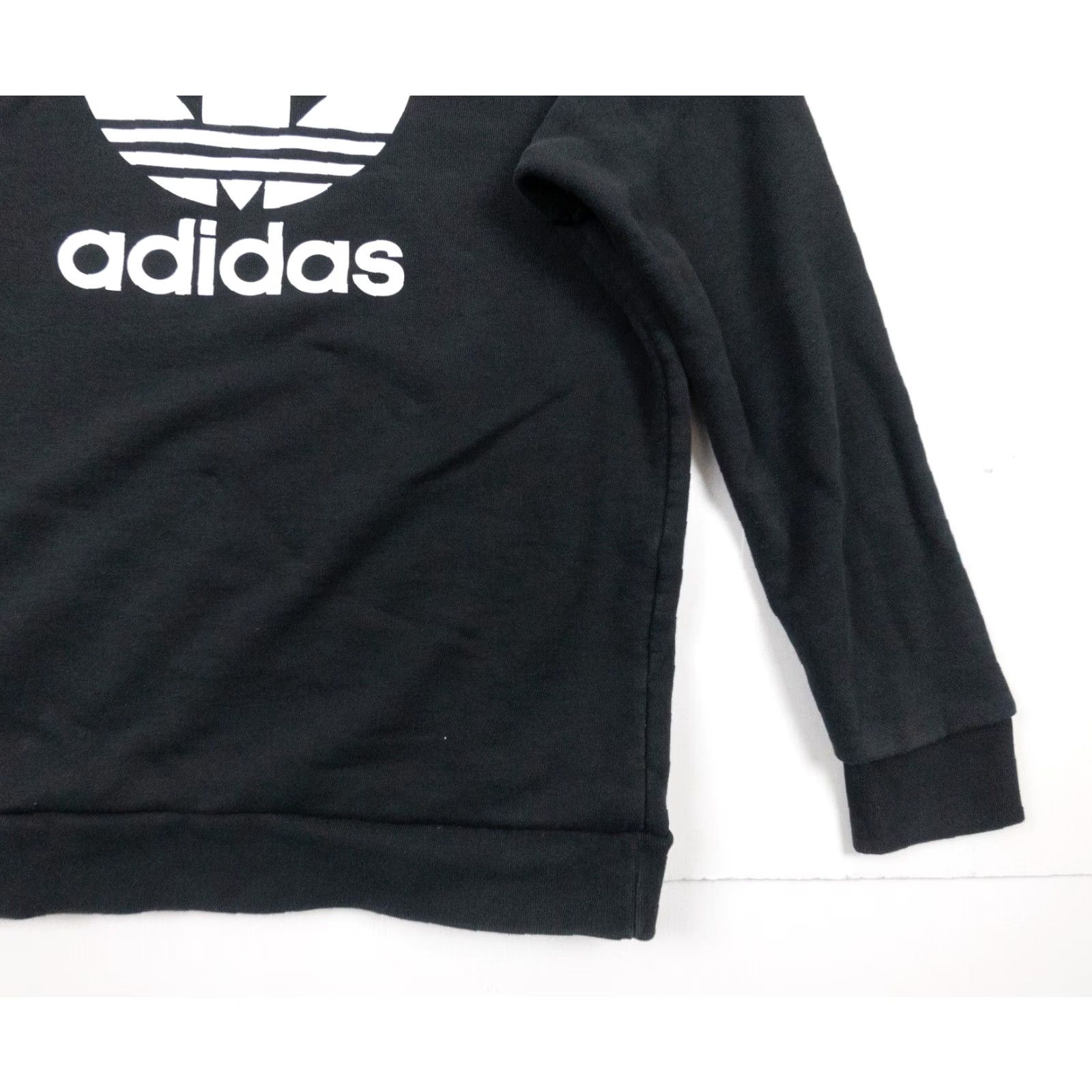 Adidas VINTAGE Adidas Sweatshirt Adult Medium Black Trefoil Warm-Up Crew Neck Mens Size US M / EU 48-50 / 2 - 3 Thumbnail