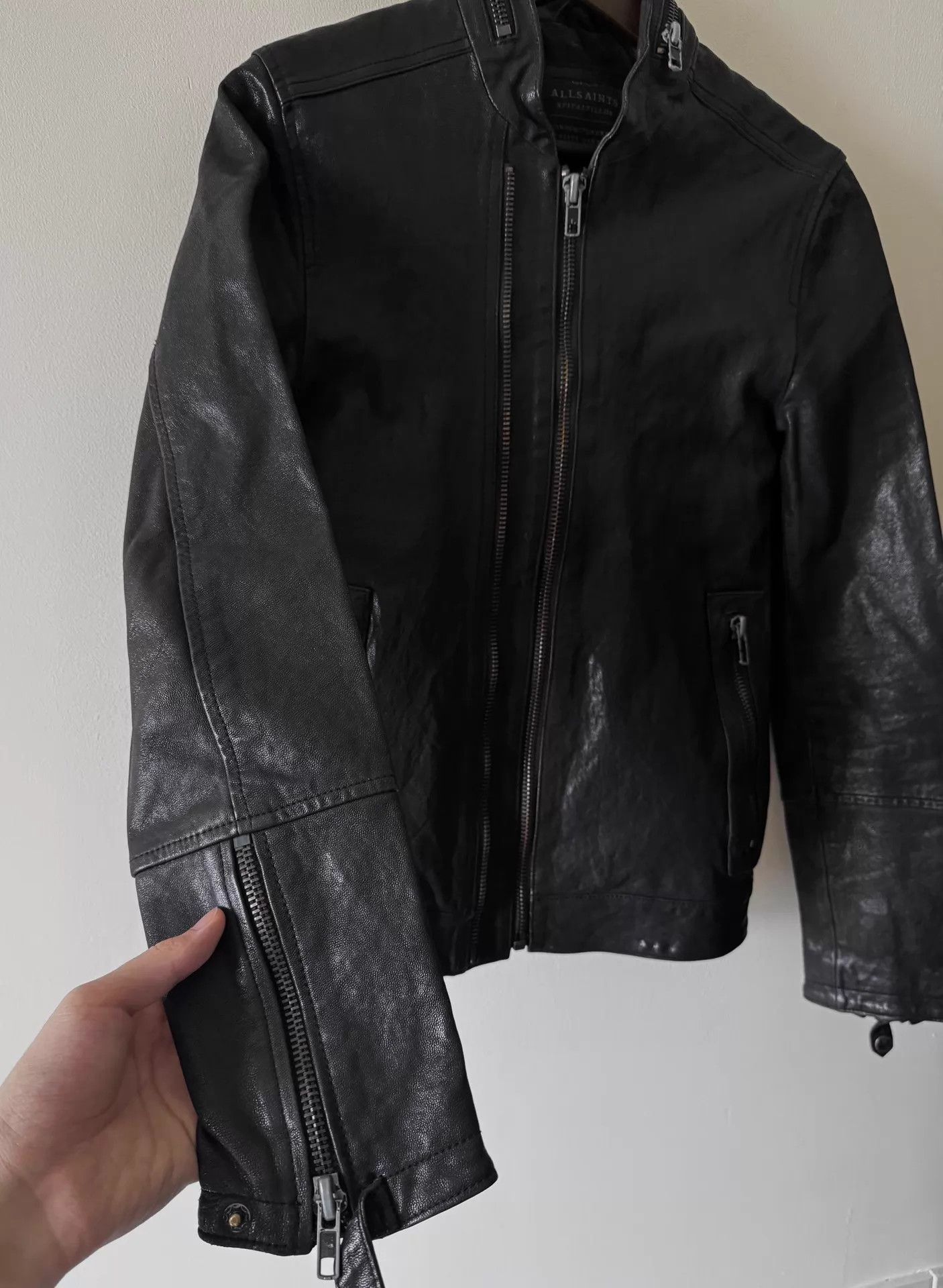 Allsaints All Saints 00s Multi-Zip Goatskin Slim Fit Leather Jacket S Size S / US 4 / IT 40 - 5 Thumbnail