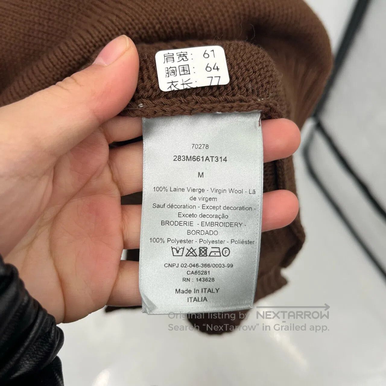 Dior Dior Printed pattern logo knit sweater| Size US M / EU 48-50 / 2 - 3 Thumbnail