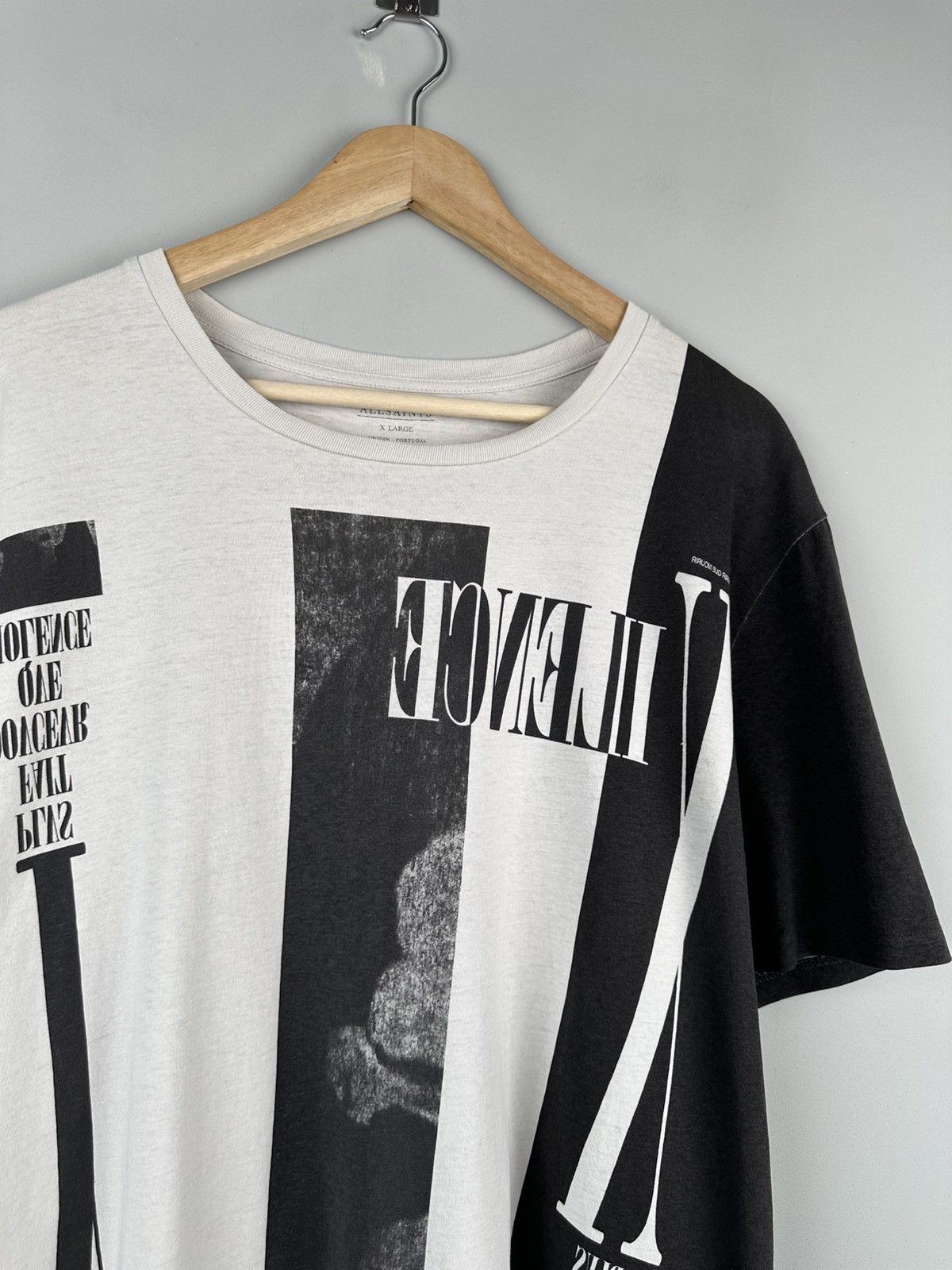 Allsaints AllSaints Silent 1/2 Band Crew Tee Size US XL / EU 56 / 4 - 4 Thumbnail