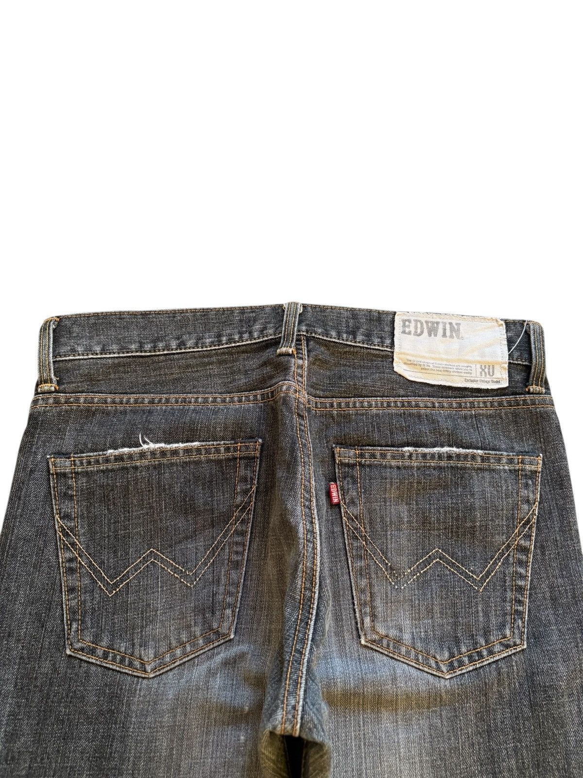 Edwin × Japanese Brand Exclusive Vintage Edwin Distressed Ripped Bootcut Flare Jean Size US 32 / EU 48 - 8 Thumbnail